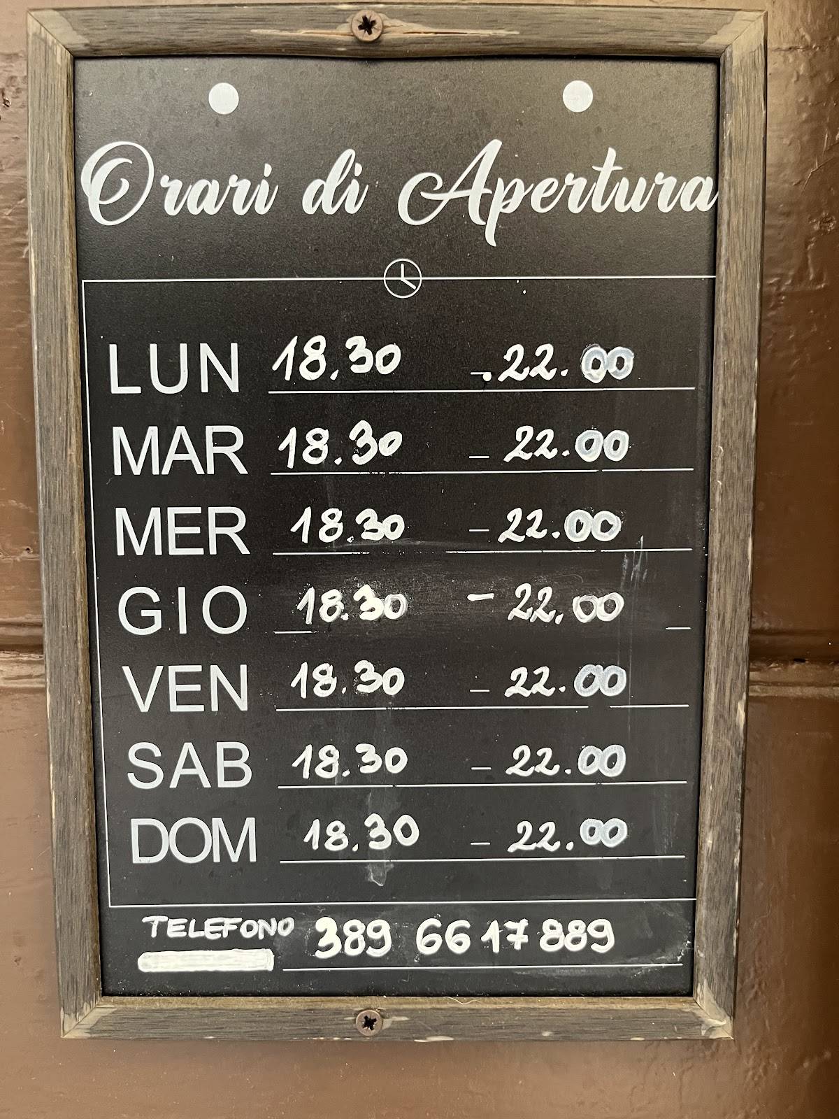 Menu di Ristorante La Taverna 