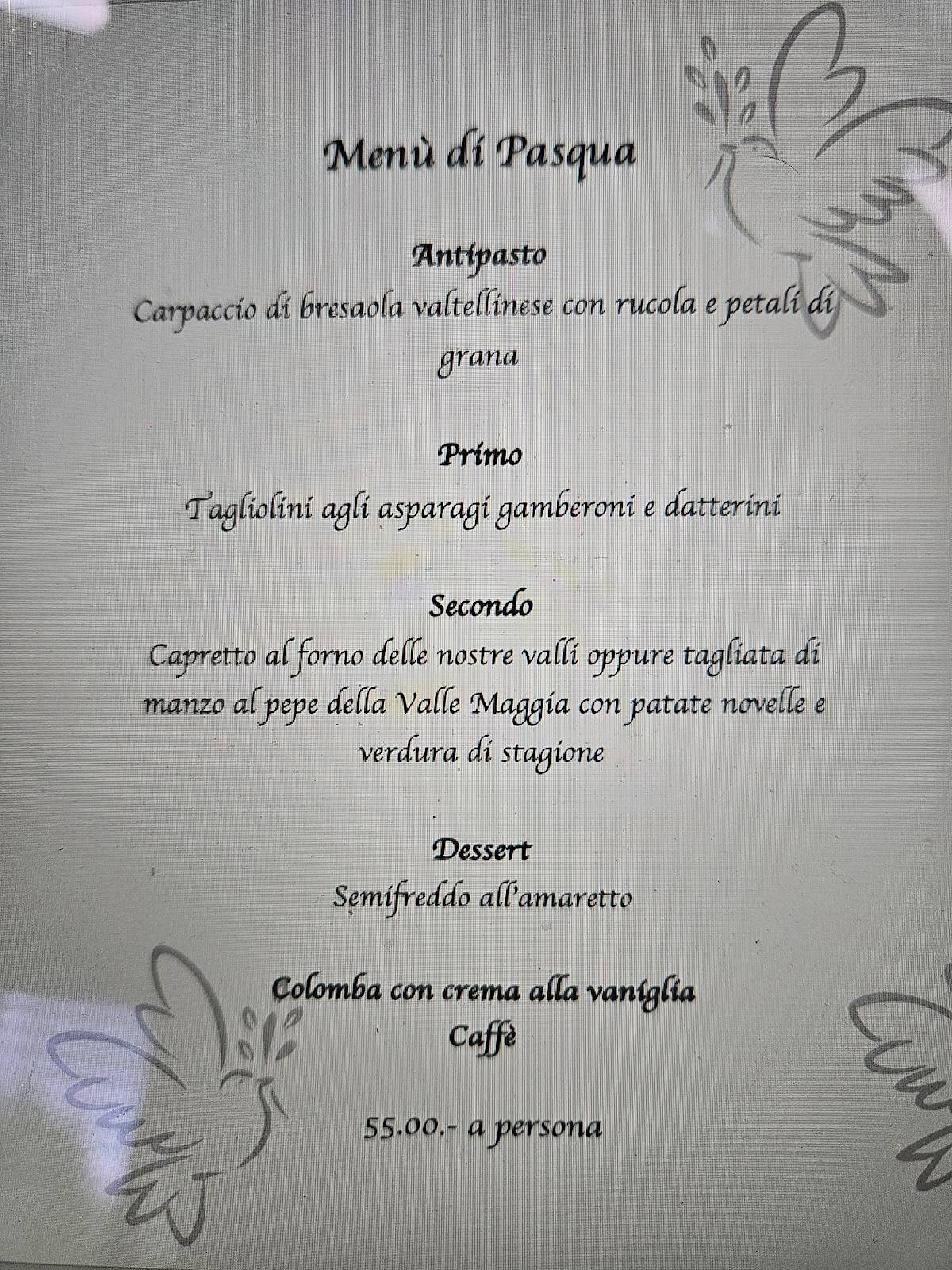 Menu di Ristorante La Ticinella 
