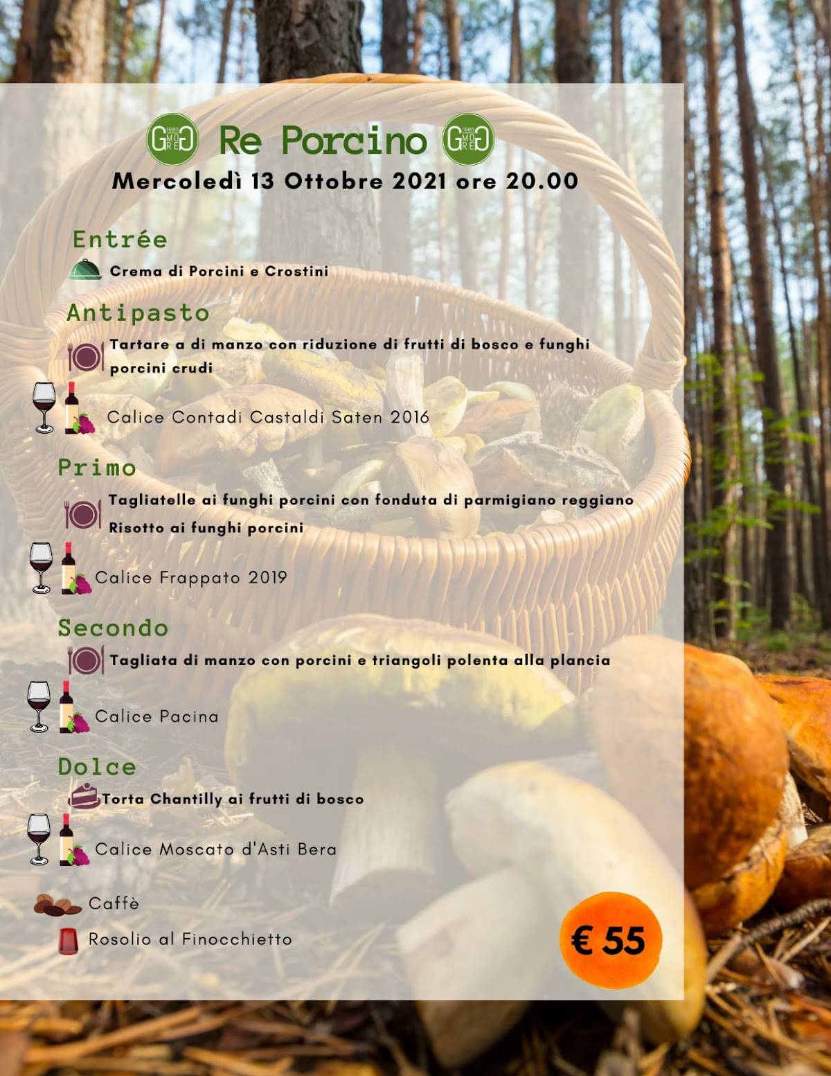 Menu di Ristorante Le Terre di Green More Green 