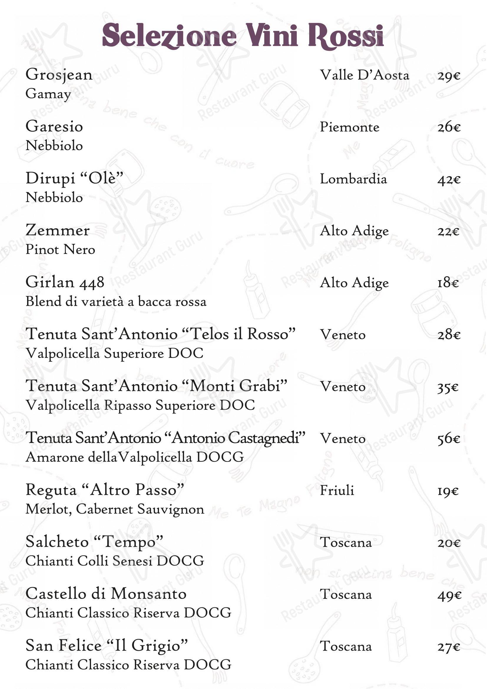 Крафт меню per Ristorante MeTeMagno Foligno ristorante