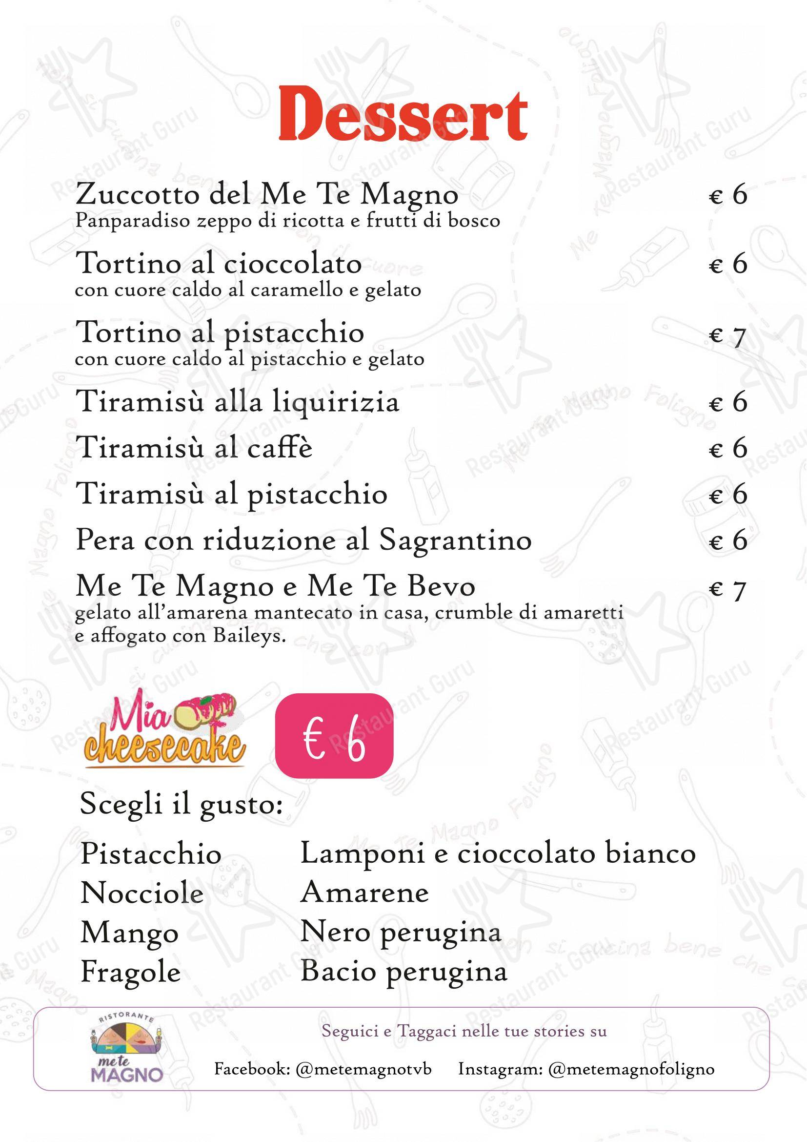 Ristorante MeTeMagno Foligno in Foligno - Коктейльная карта