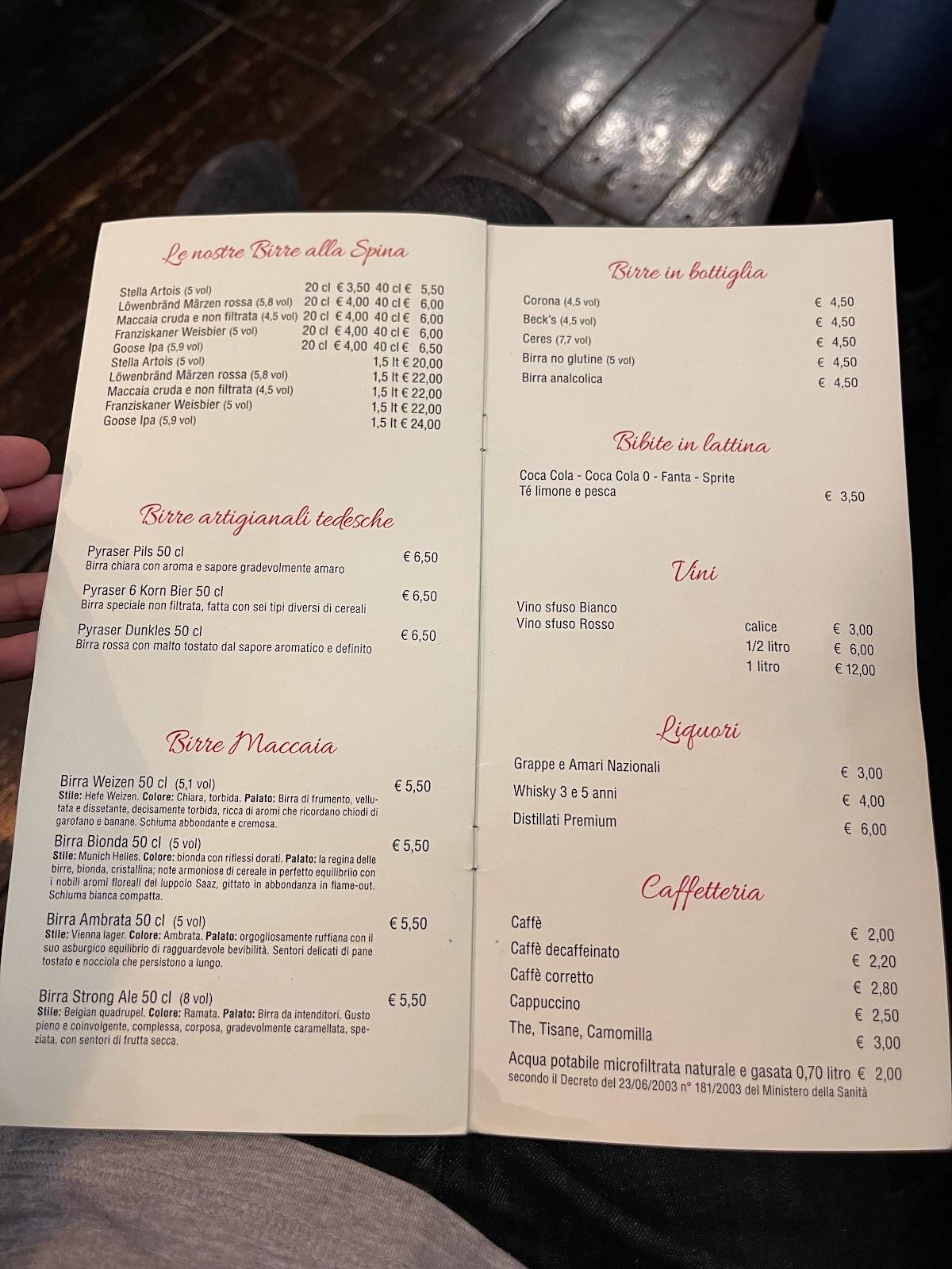Menu di Ristorante Montallegro 