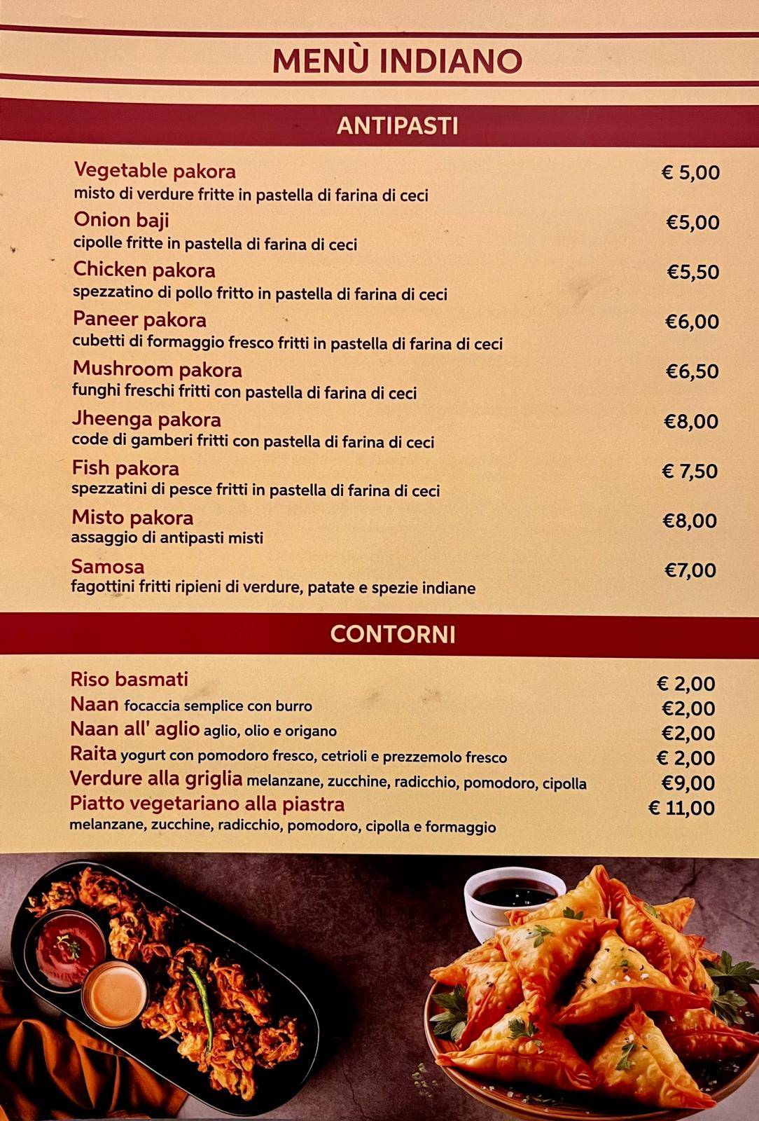 Menu di Pizzeria Ristorante alla Mostra 