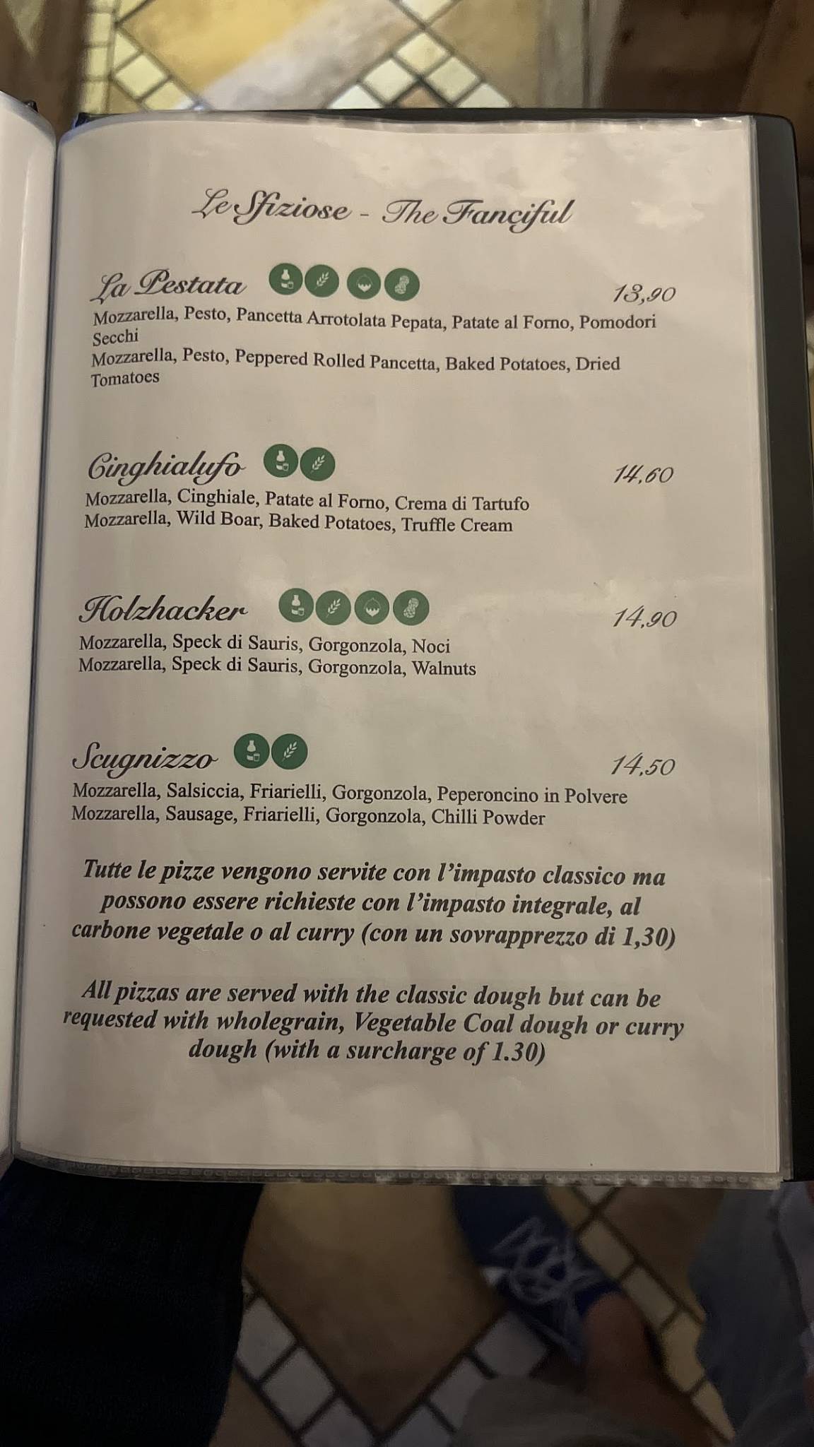 Menu di Ristorante Pizzeria Antiqva 