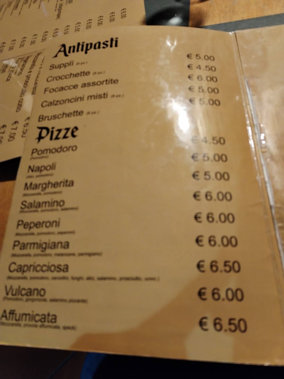 Menu di Ristorante Pizzeria L' Araldo 