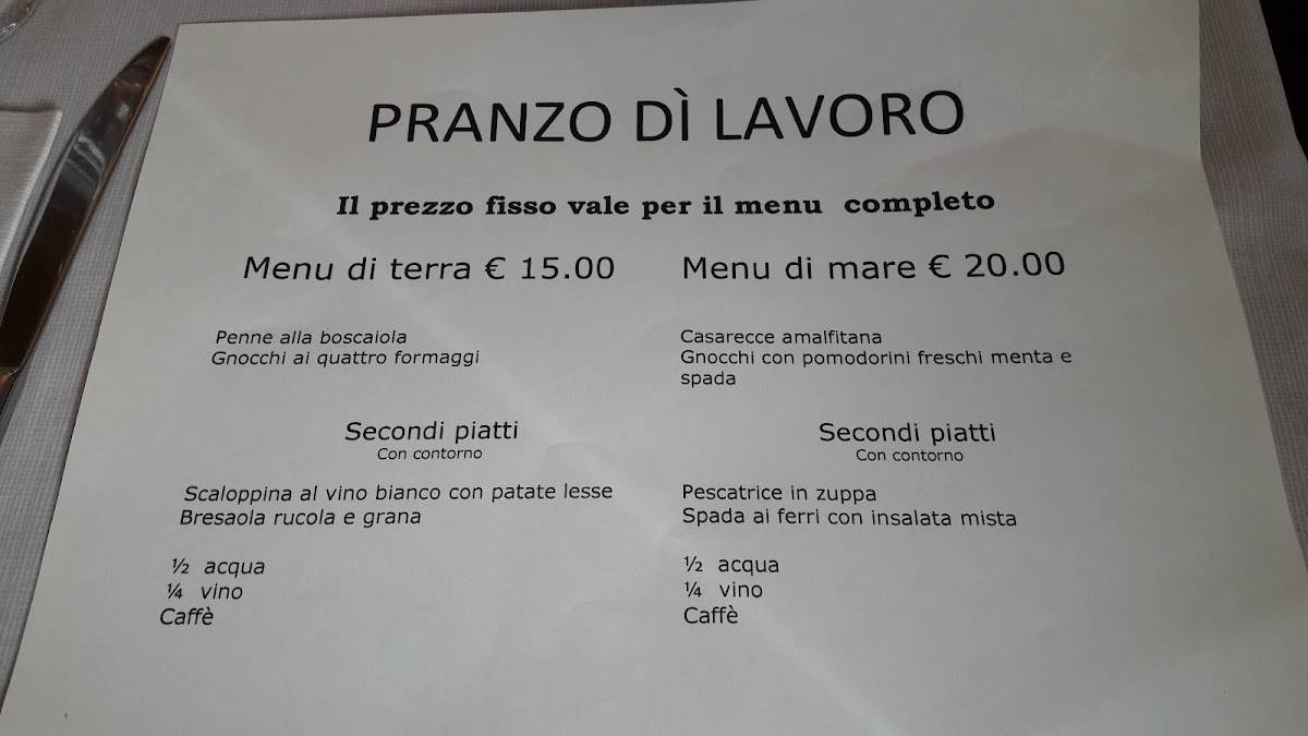 Menu di Pizzeria Ristorante La Mamma 