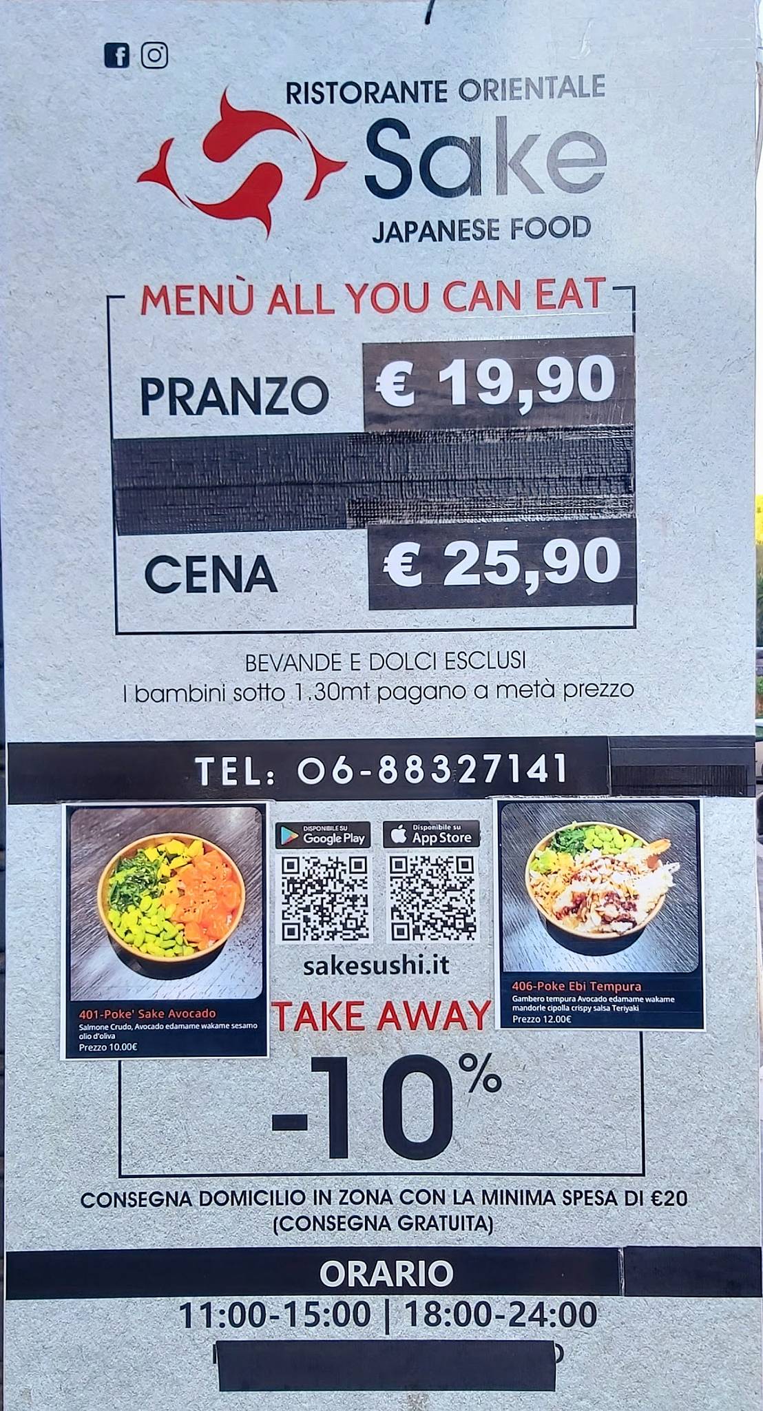 Menu di Ristorante Sake Sushi Roma 