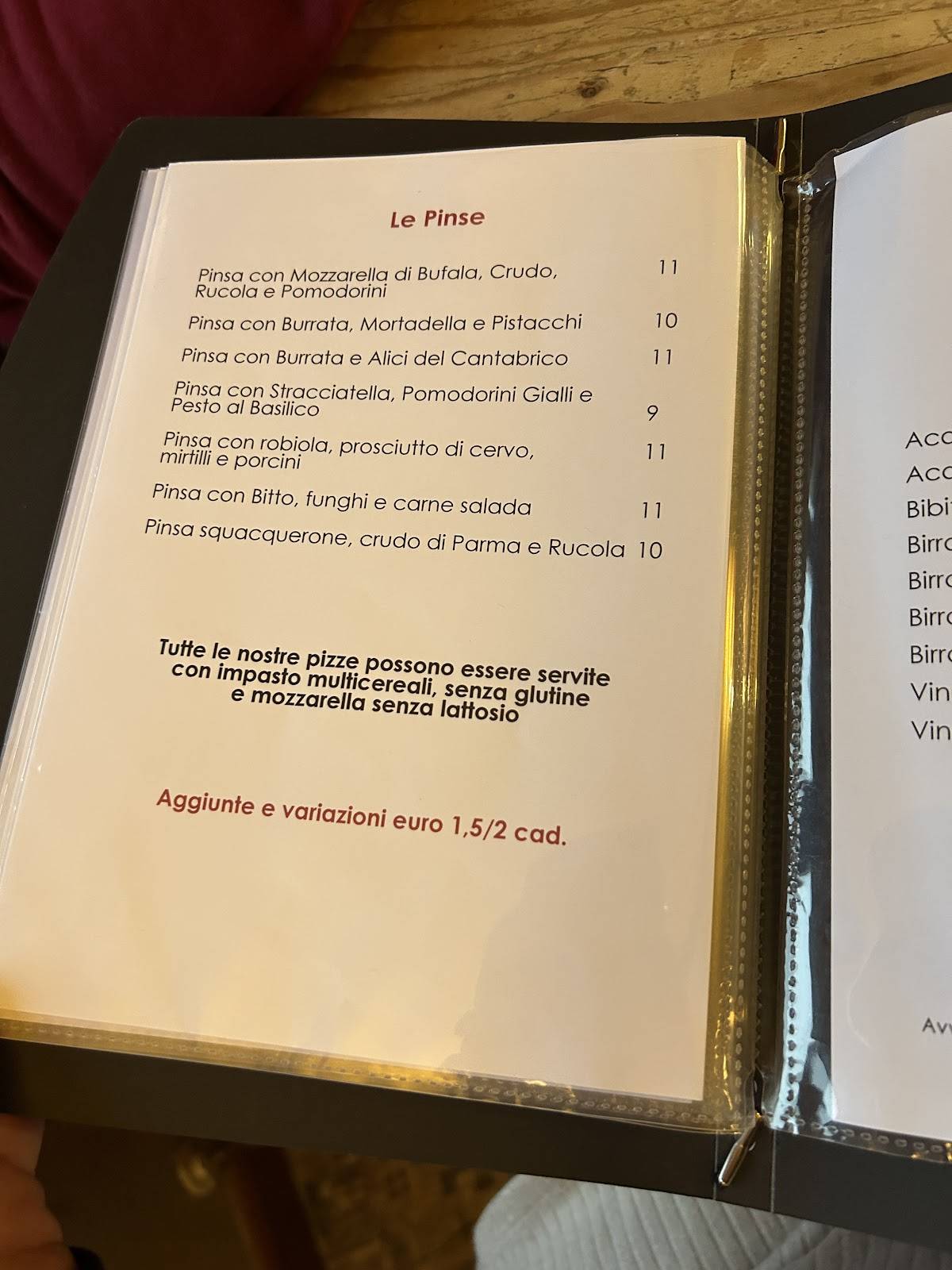 Menu di Ristorante Sant'Ambroeus 
