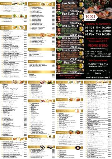 Menu di Ristorante Toki Sushi-Asian Cesena 
