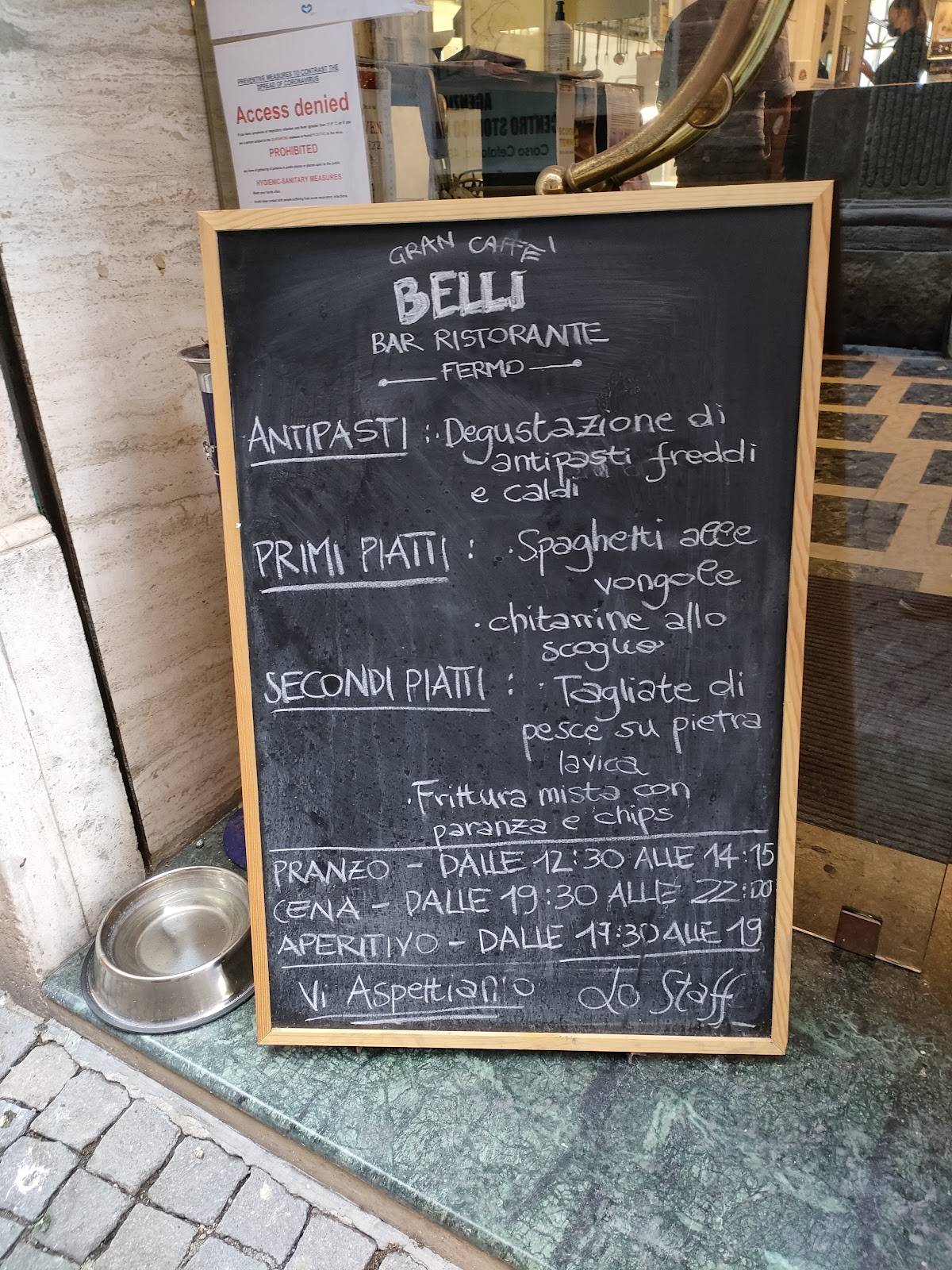 Menu di Gran Caffè Belli 