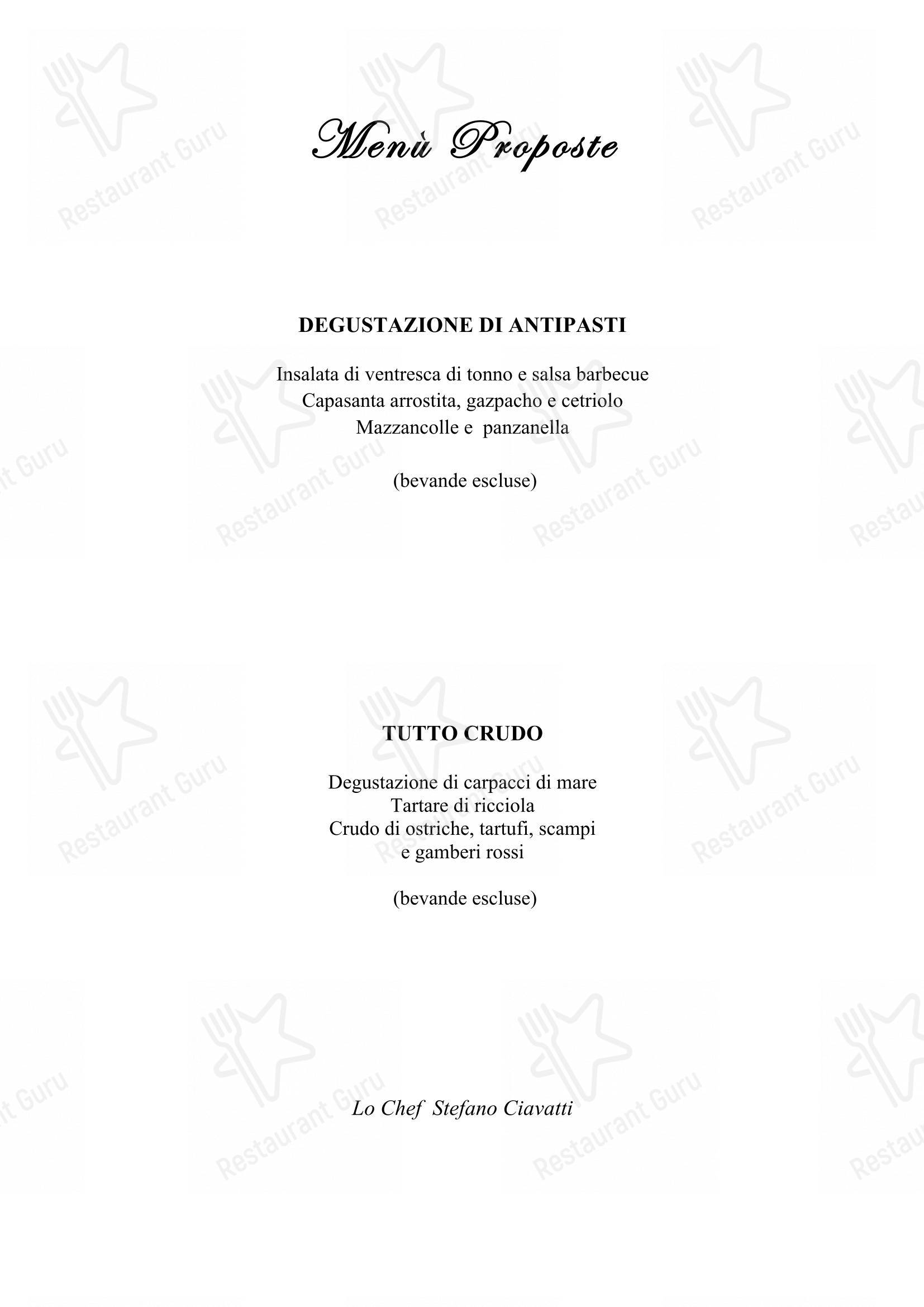 Menu di Ristorante da Fino - Menu bar