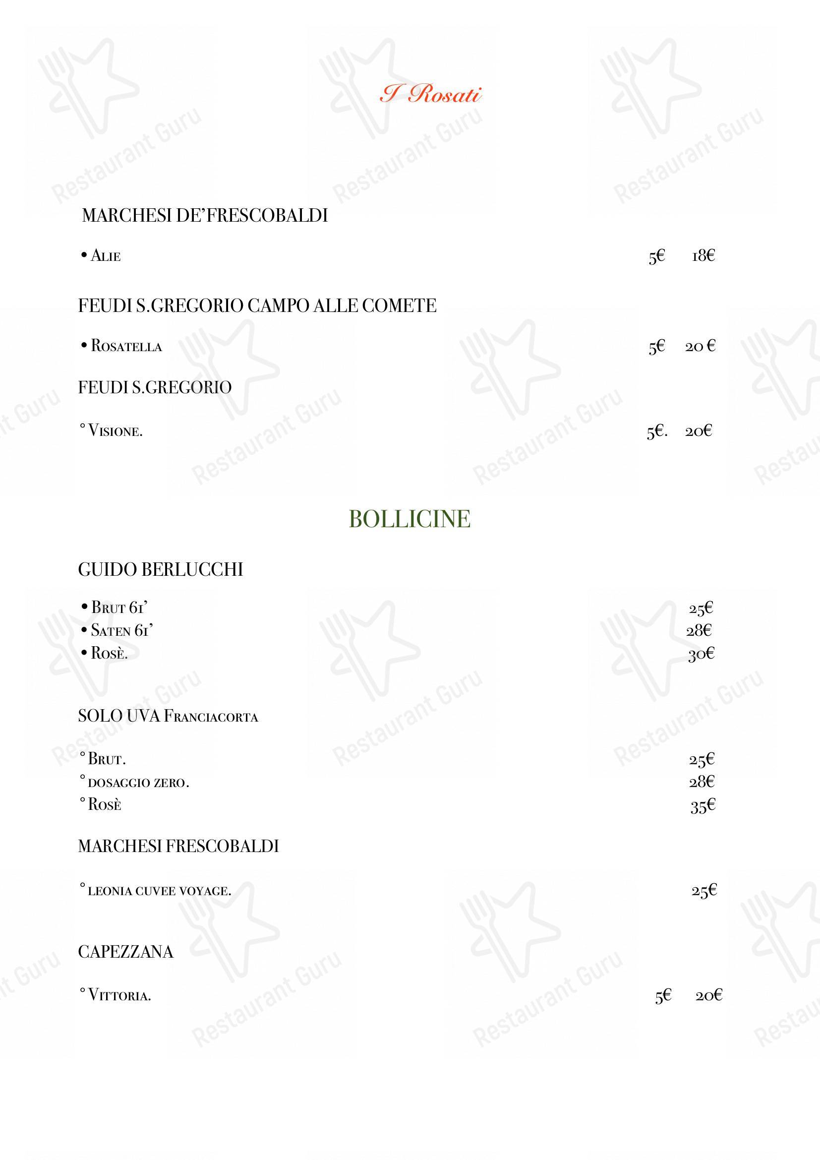 Ristorante pizzeria Bonaiuti in Pontassieve - Menu