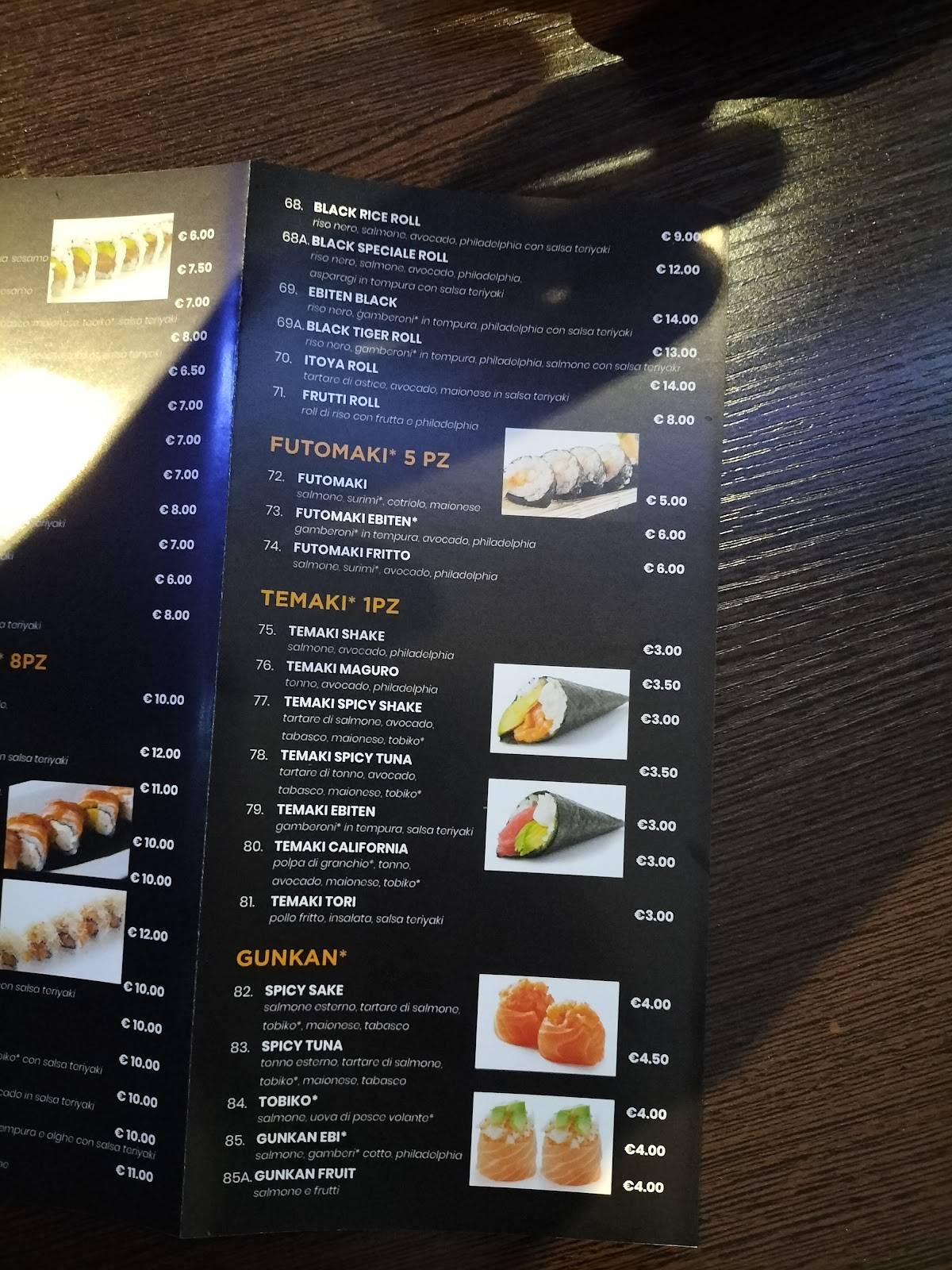 Menu di Ristorante sushi itoya 