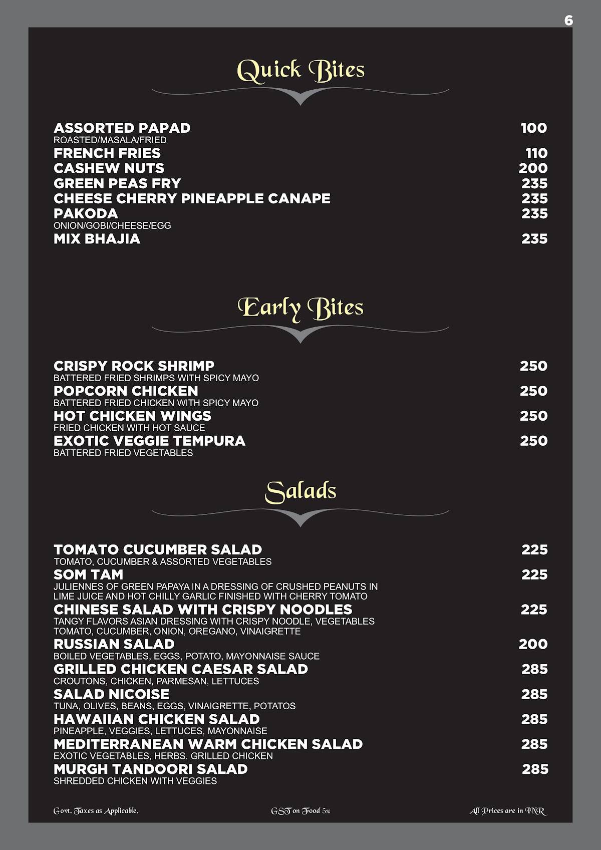 Menu at Ritz Classic Margao, Margao