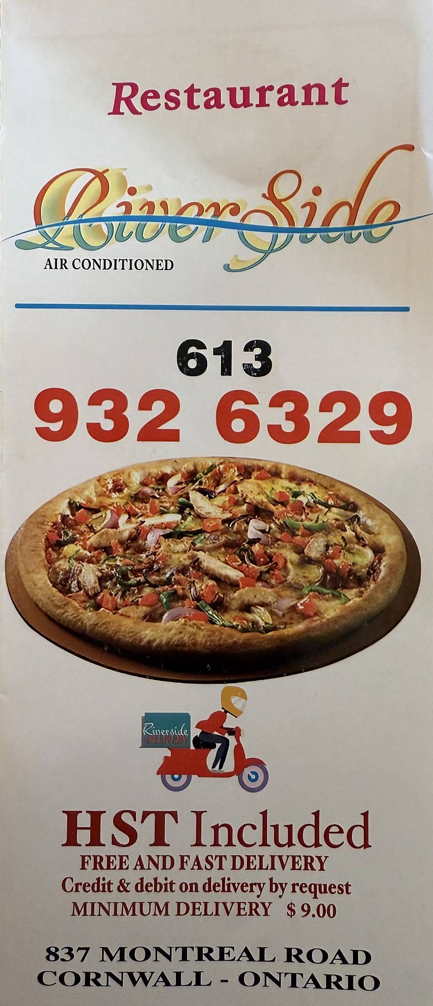 Menu de Riverside Restaurant