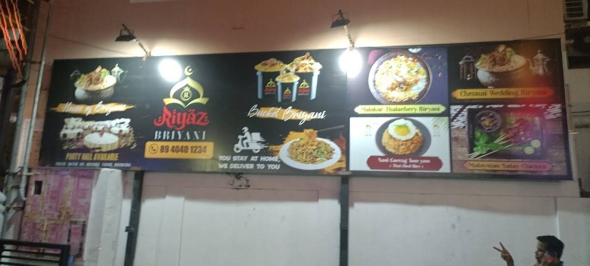 Menu at Riyaz briyani Best biryani shop Special 5 Biryani Variety, Madurai