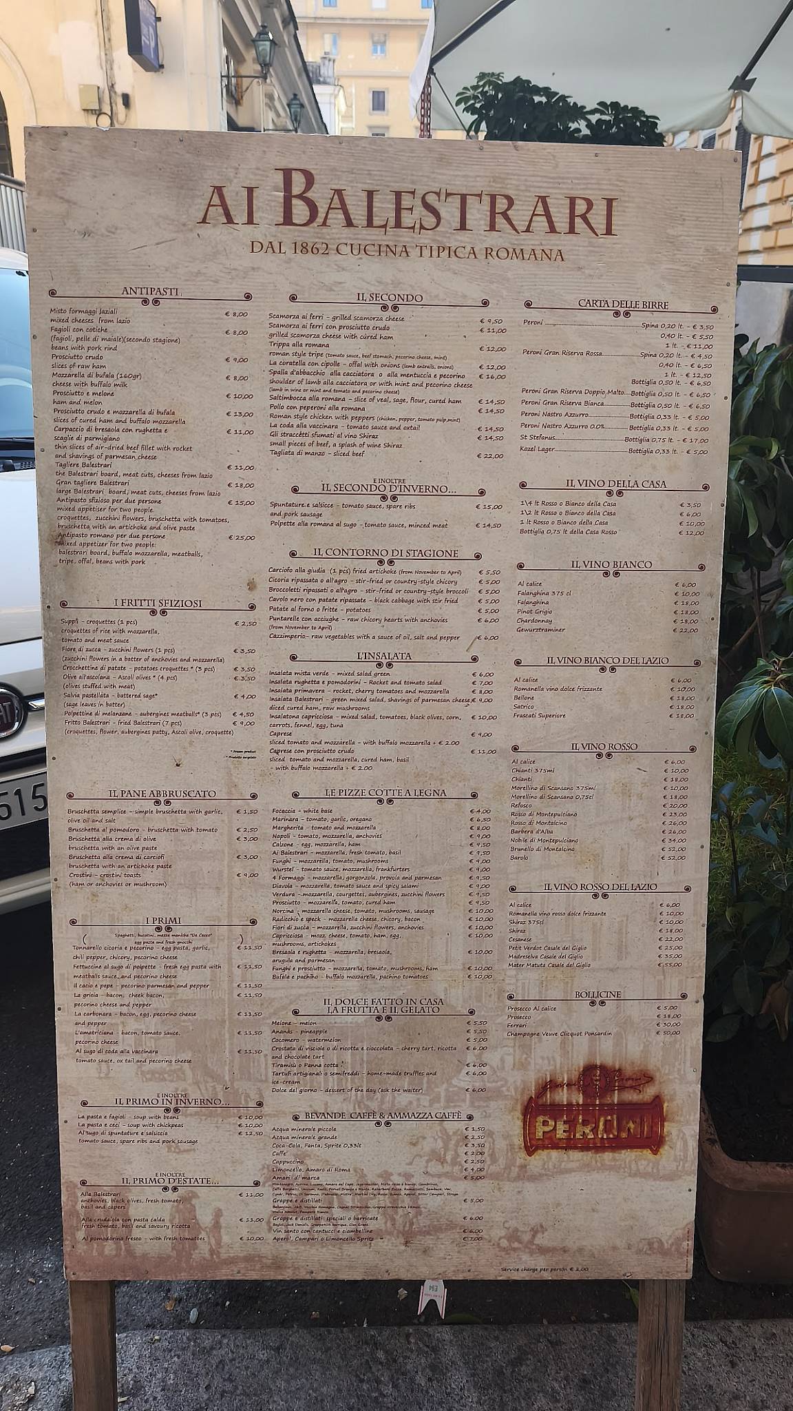 Menu di Ai Balestrari In Prati 