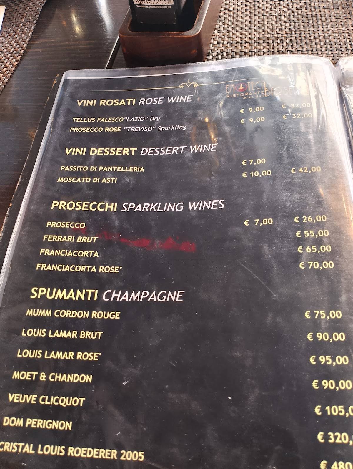 Menu di Enoteca Barberini 