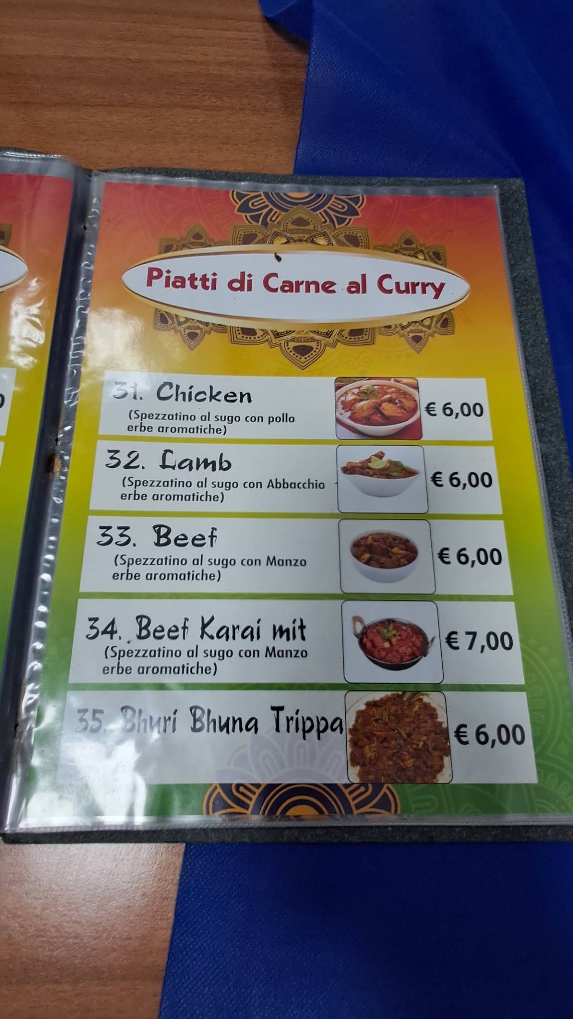Menu di Khan 