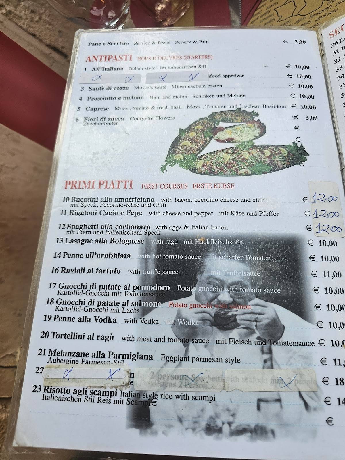 Menu di La Tavernetta 29 da Tony e Andrea 