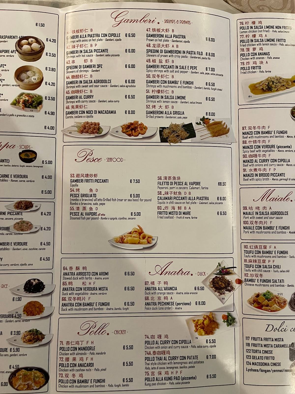 Menu di Ni - Hao Ristorante Roma 