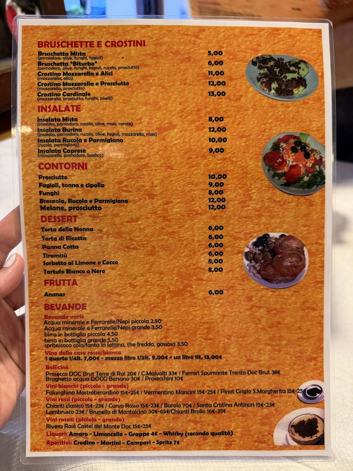 Menu di Pizzeria Da Baffetto 