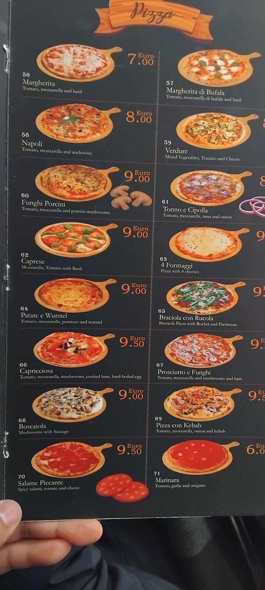 Menu di Ristorante Pizza Express 