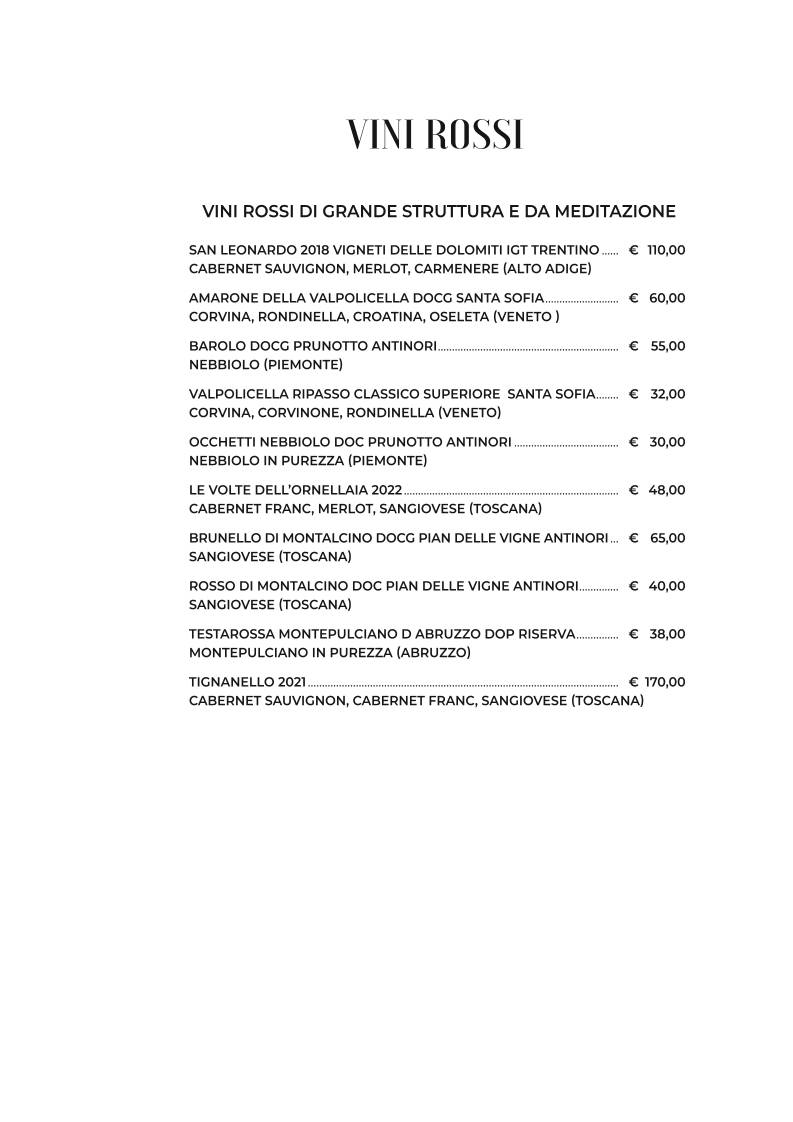 Menu di Ristorante Figo Nomentana 