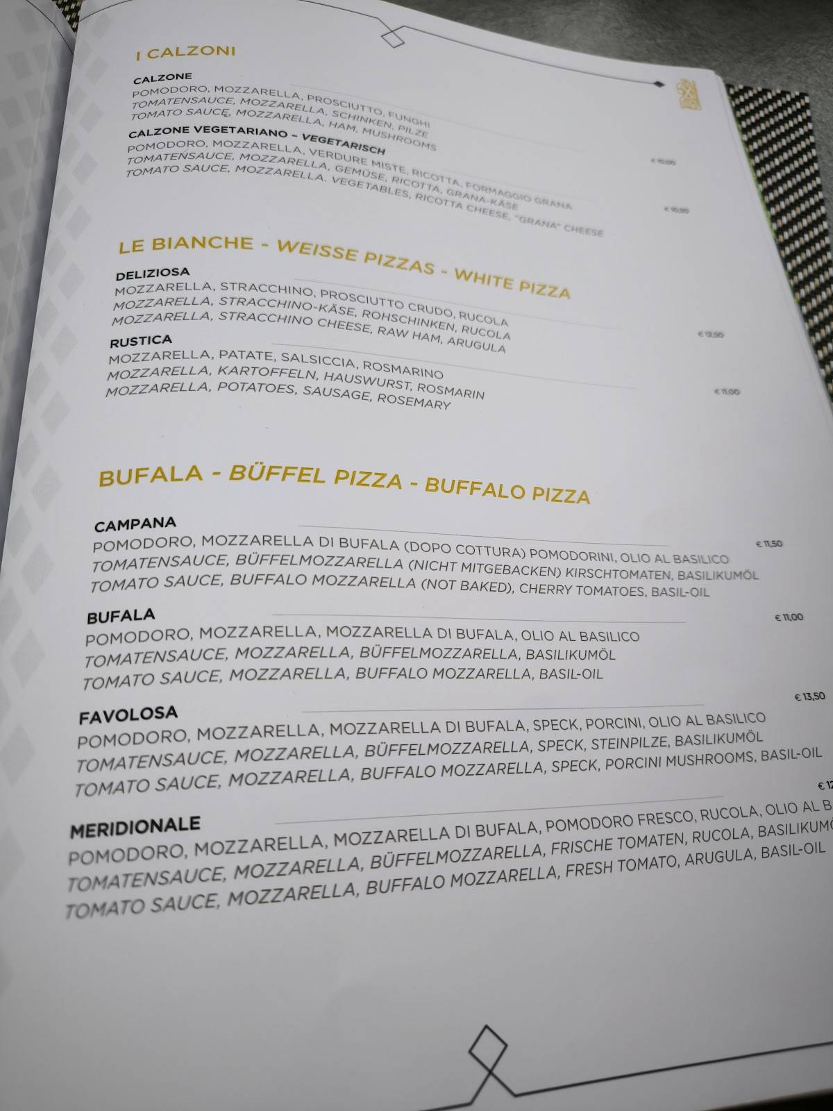 Menu di Roemerkeller Lagundo 