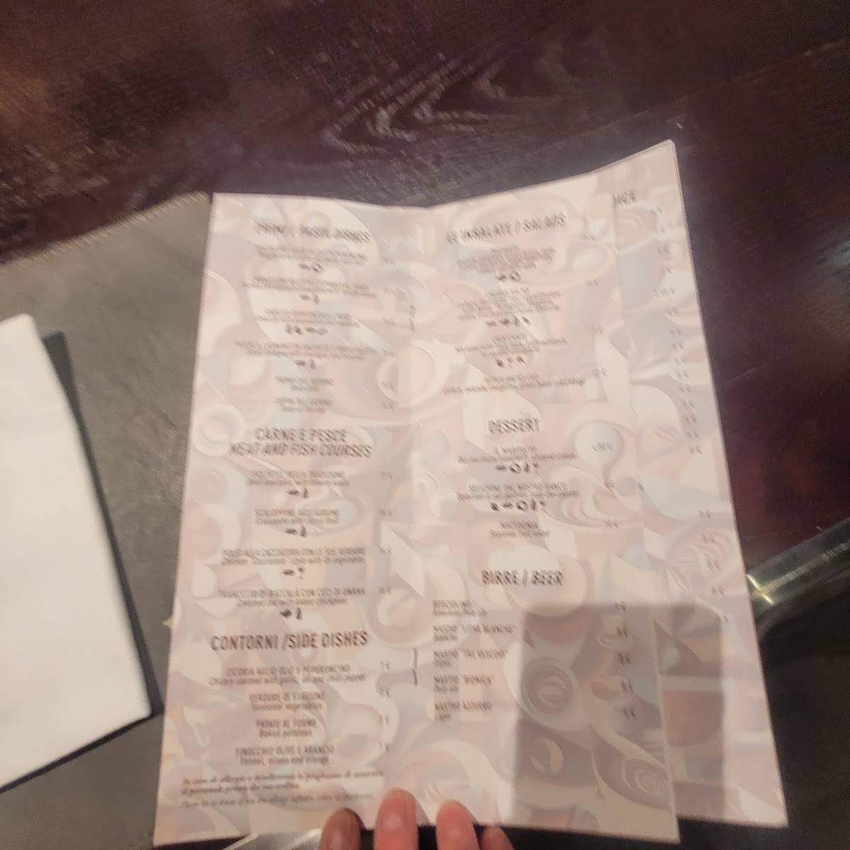 Menu di Roscioli Caffè 