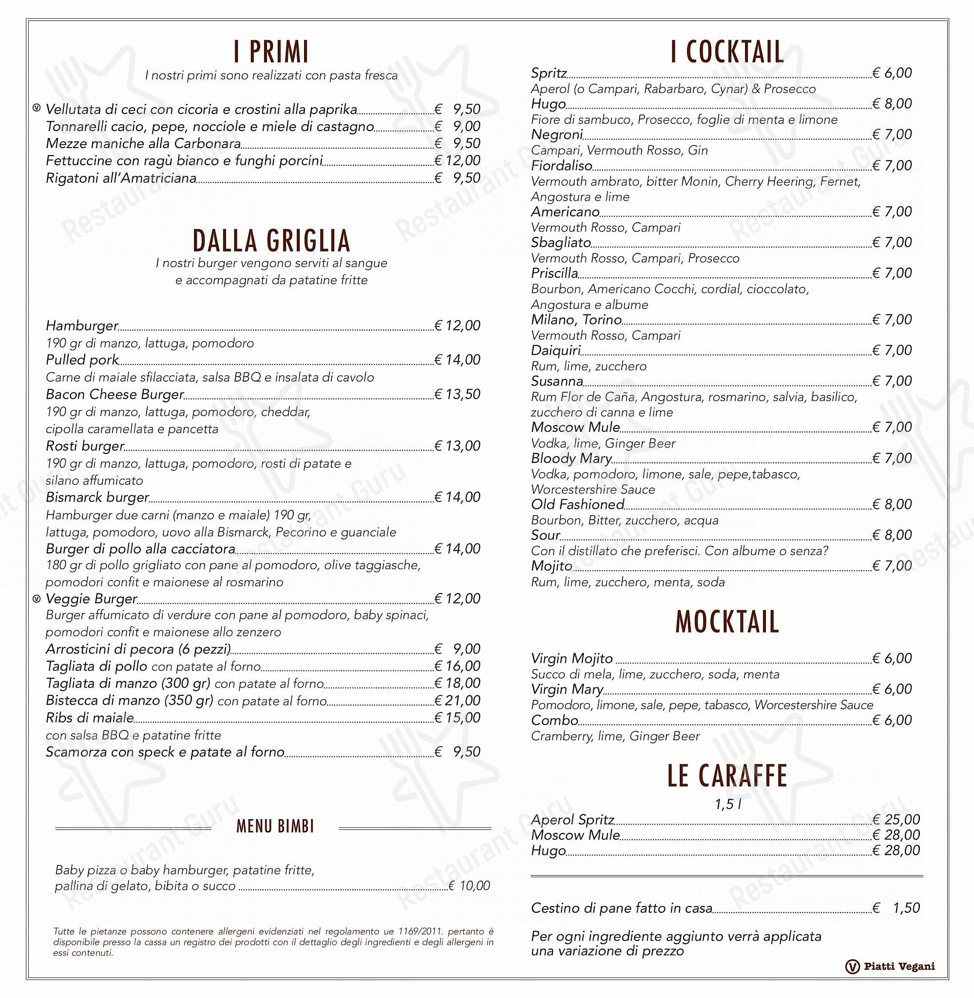 Rosti al Pigneto Ristorante Pizzeria in Roma - Takeaway Menu