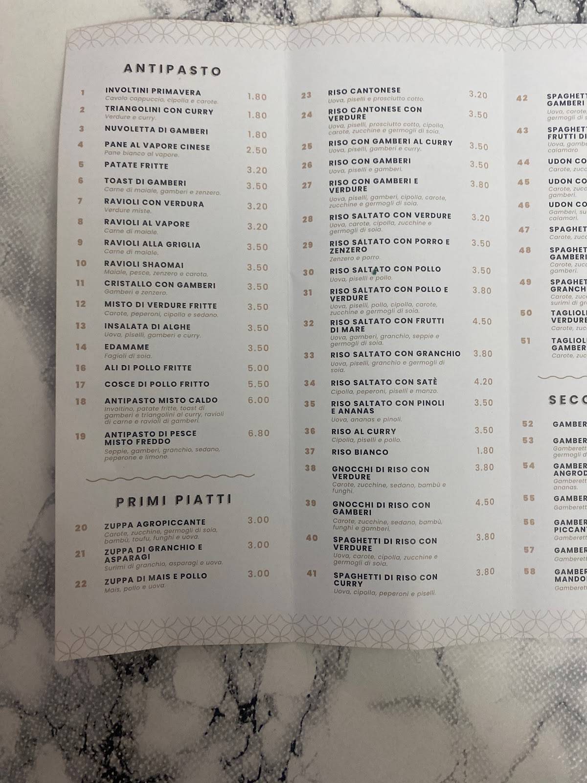 Menu di Rosticceria cinese ruyi 