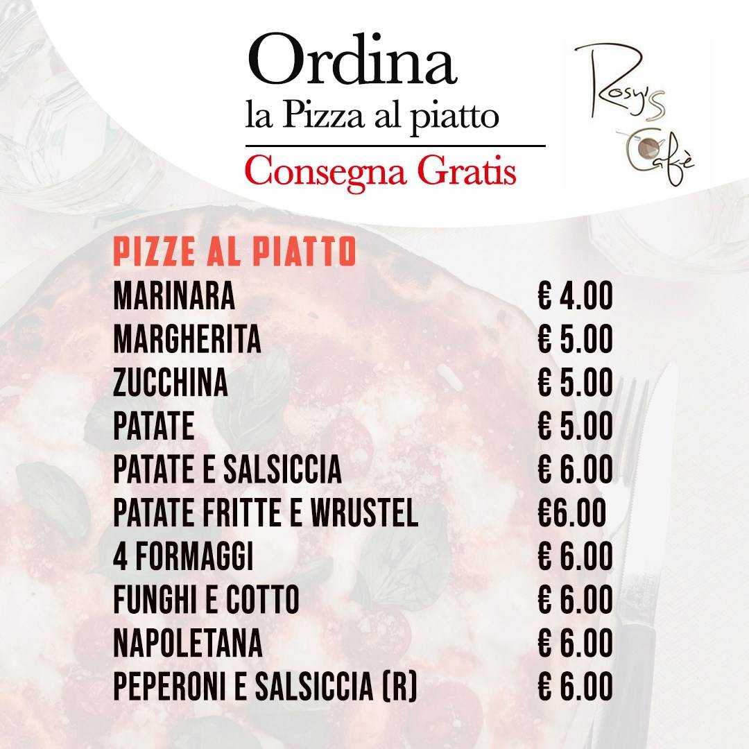 Menu di Rosy's Cafè 
