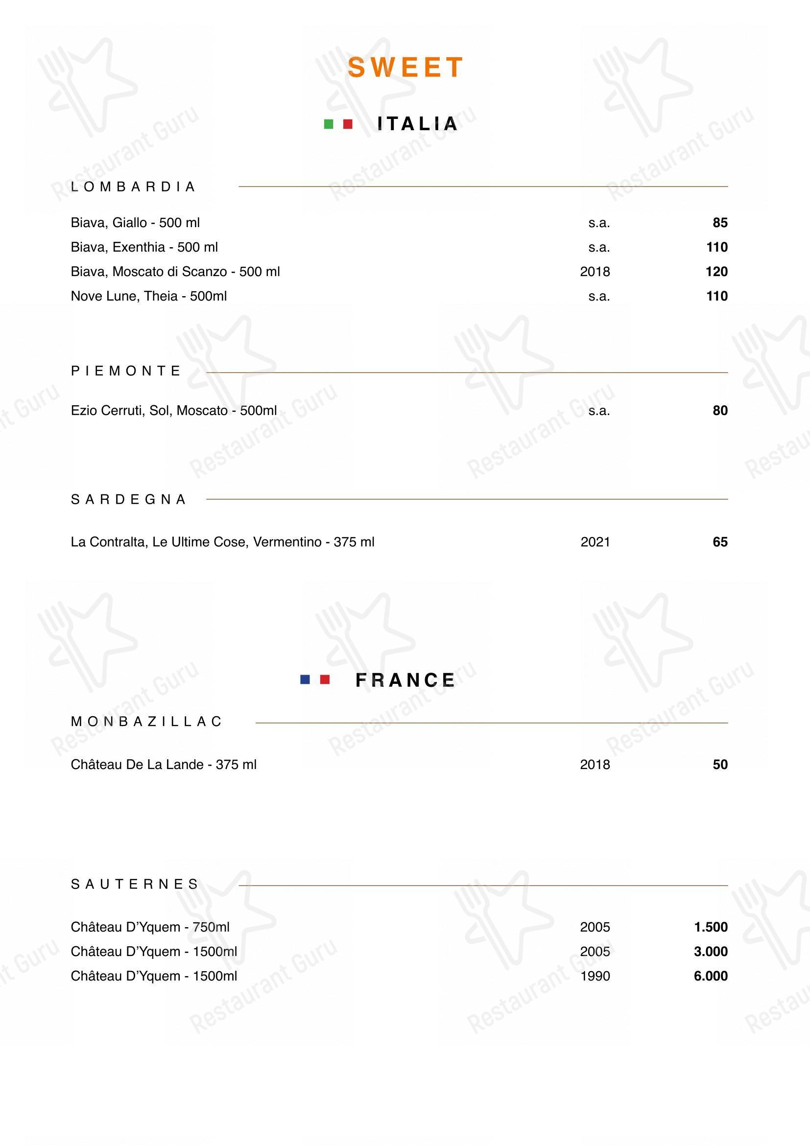 Основное меню per Roteo in Sala Comacina