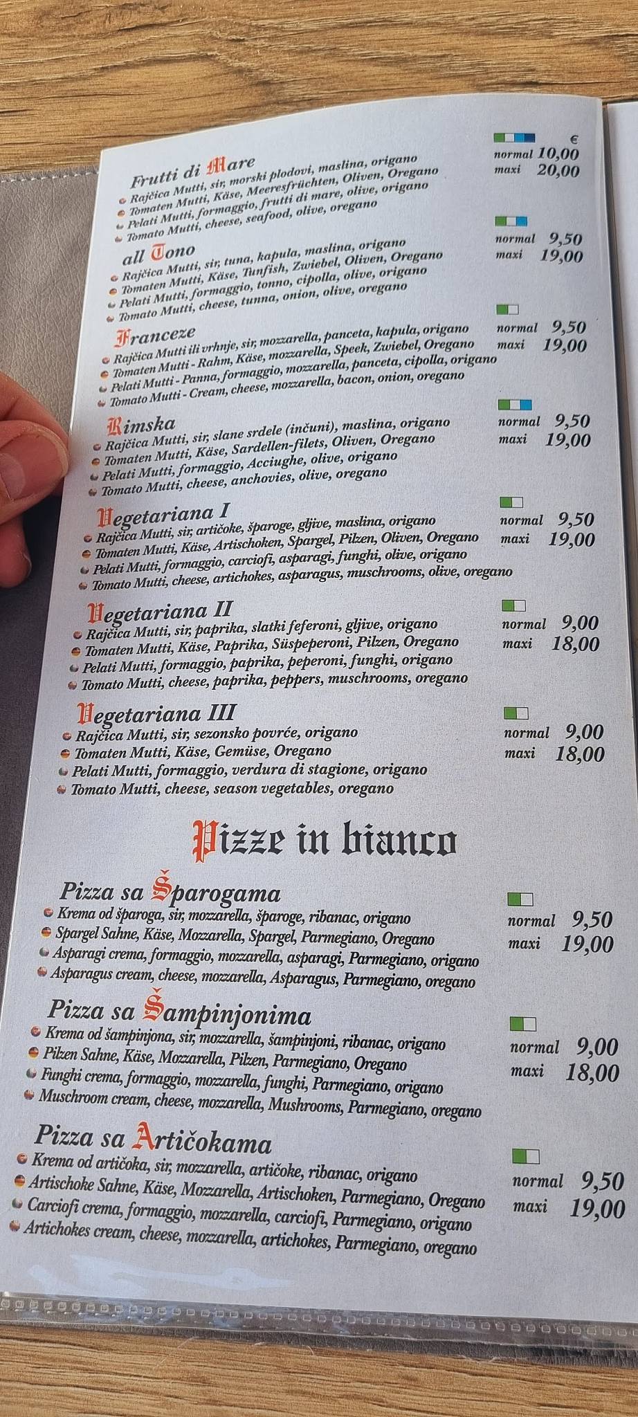 Menu di Rotonda 