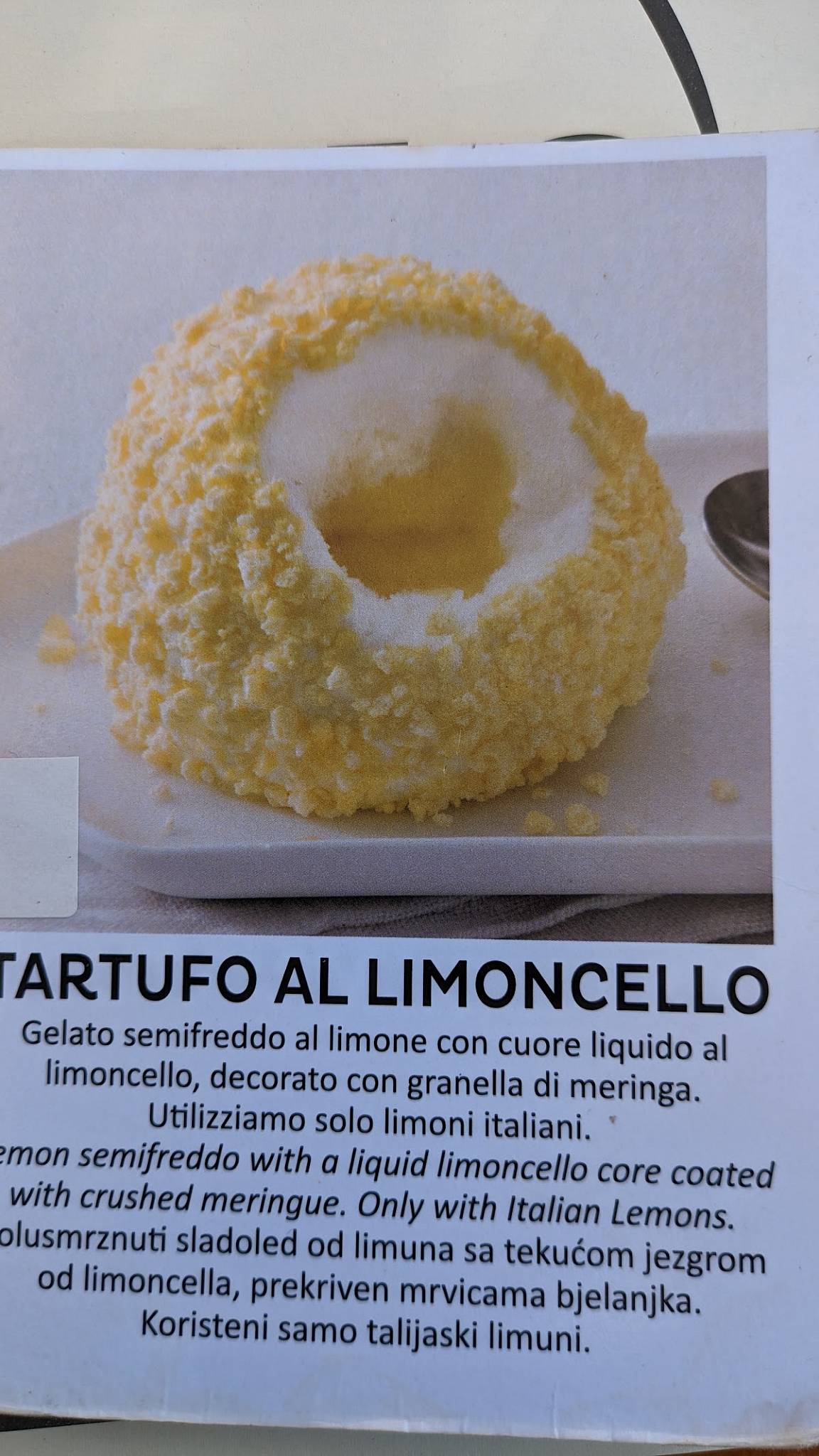 Menu di Basilica Rovinj 