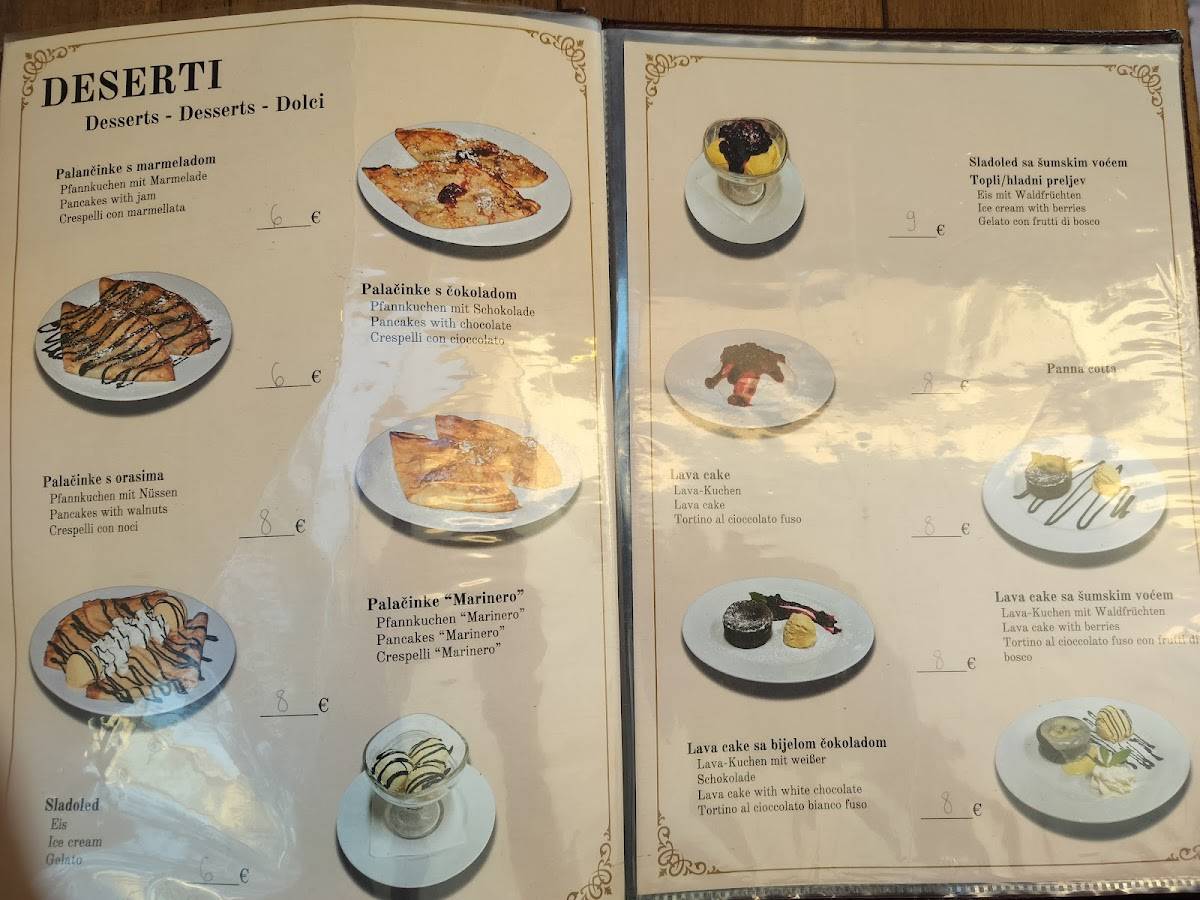 Menu de Ristorante marinero