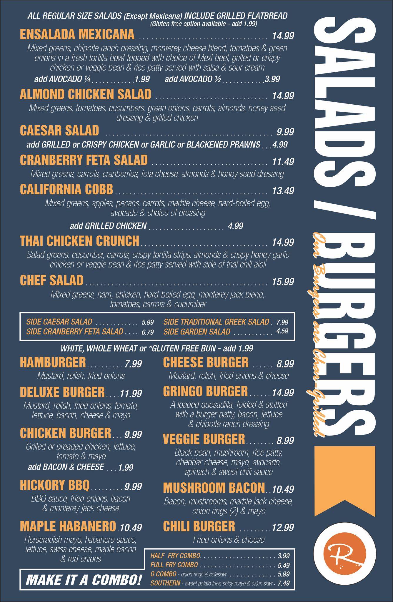 Menu at Roxi's Uptown Cafe, Selkirk