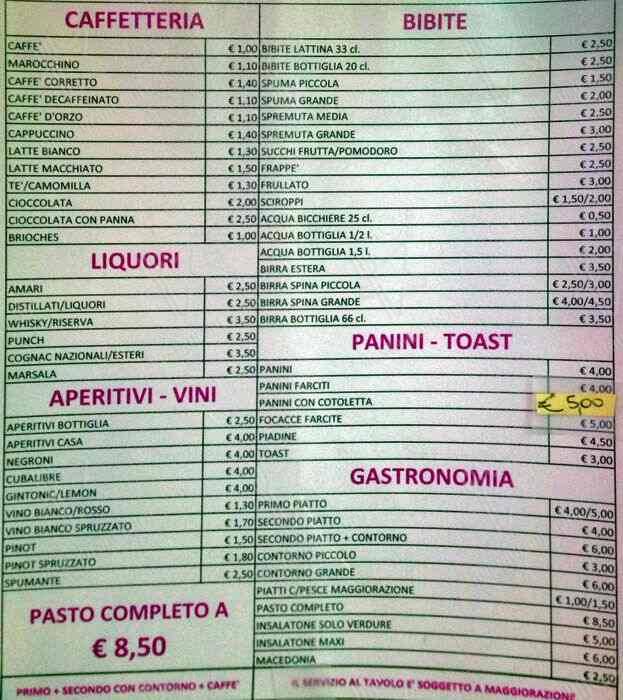 Menu di Roxy Bar 