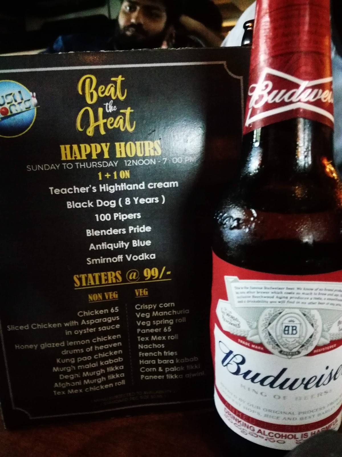 Rush Sports Cafe & Bar menu