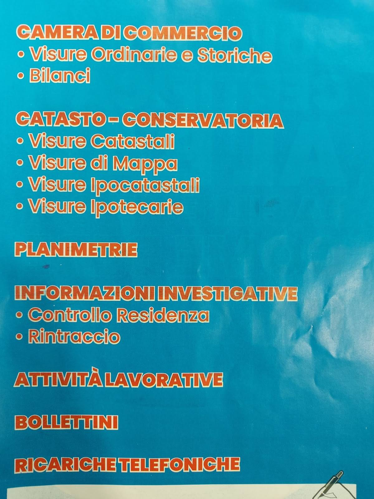 Menu di SALVATORI BAR 