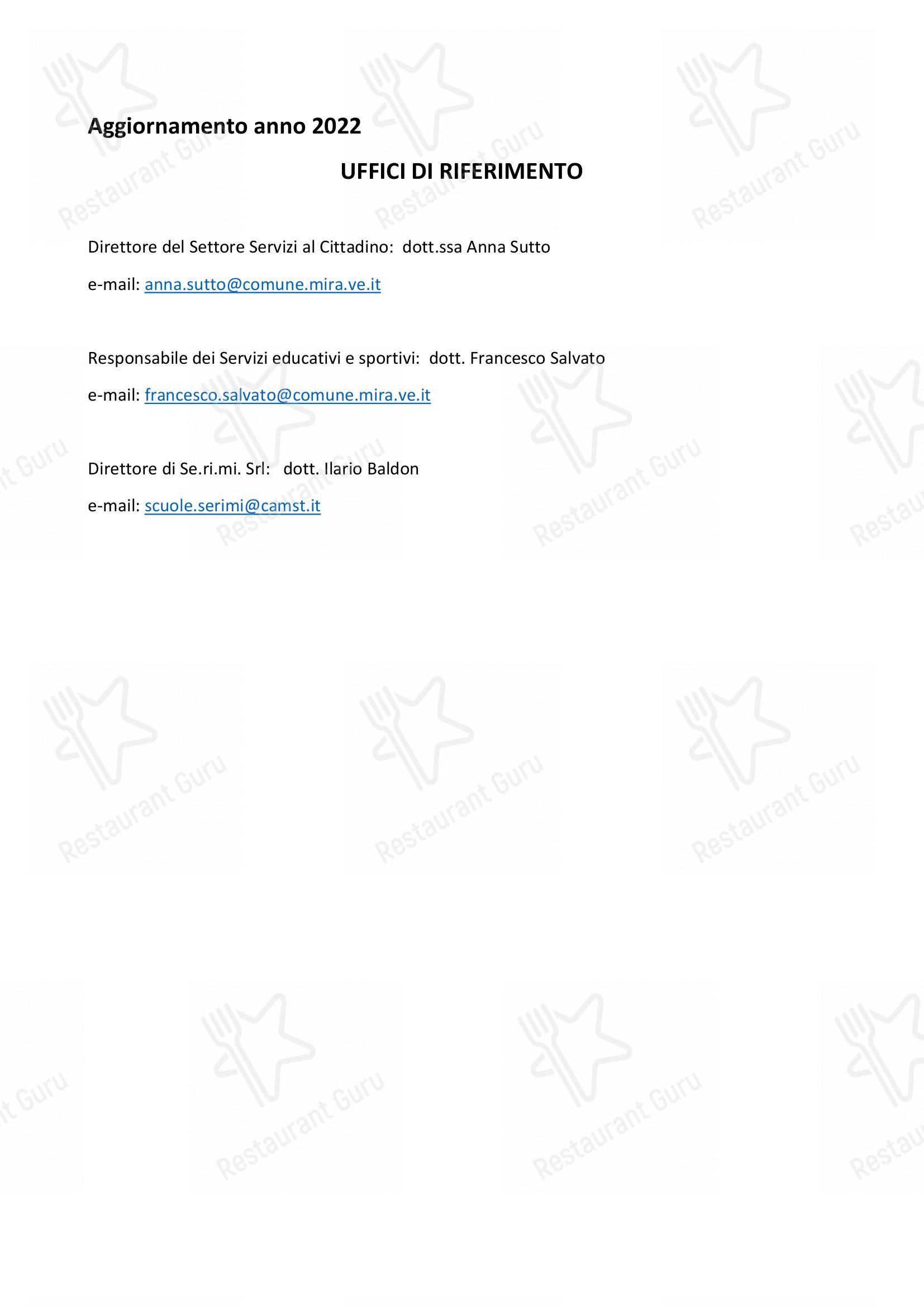 SERIMI in Mira - Breakfast Menu