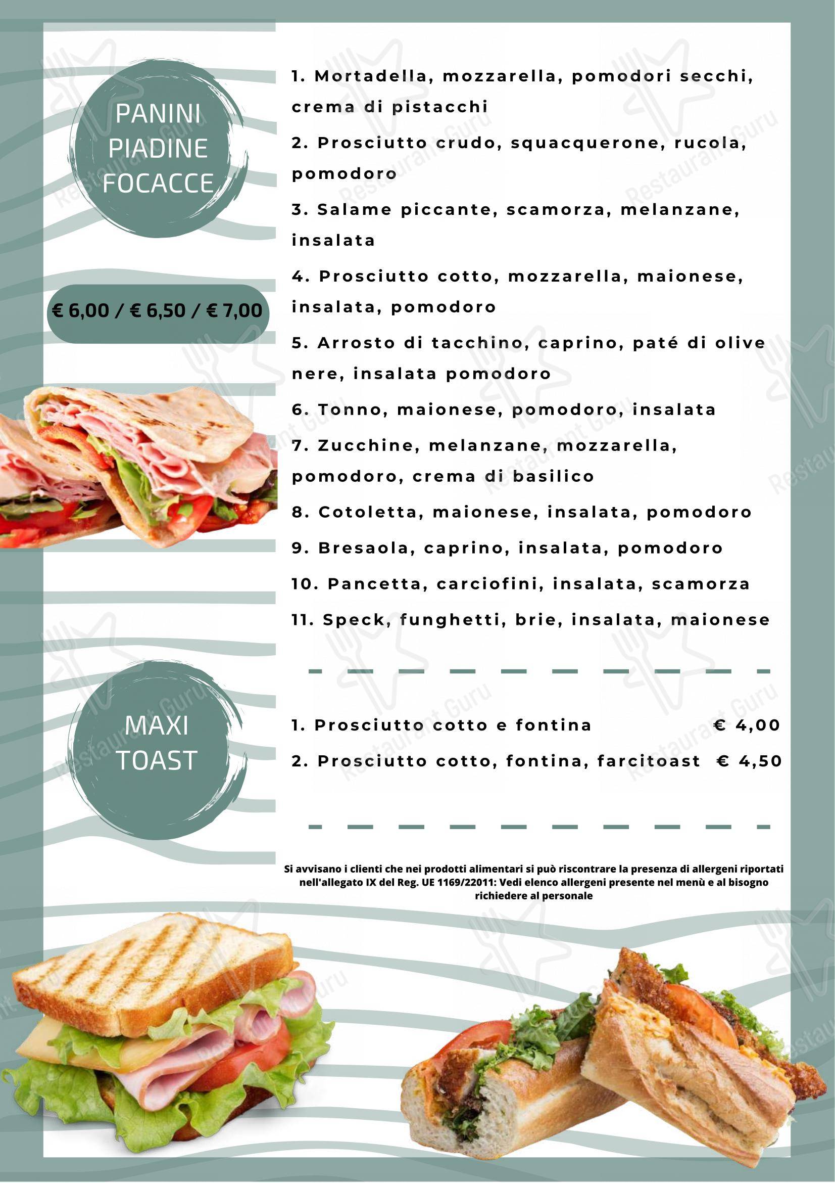 菜单 per SESAMO, Caffetteria, Panetteria, Colazioni, Pranzi, Aperitivi in Calusco d'Adda