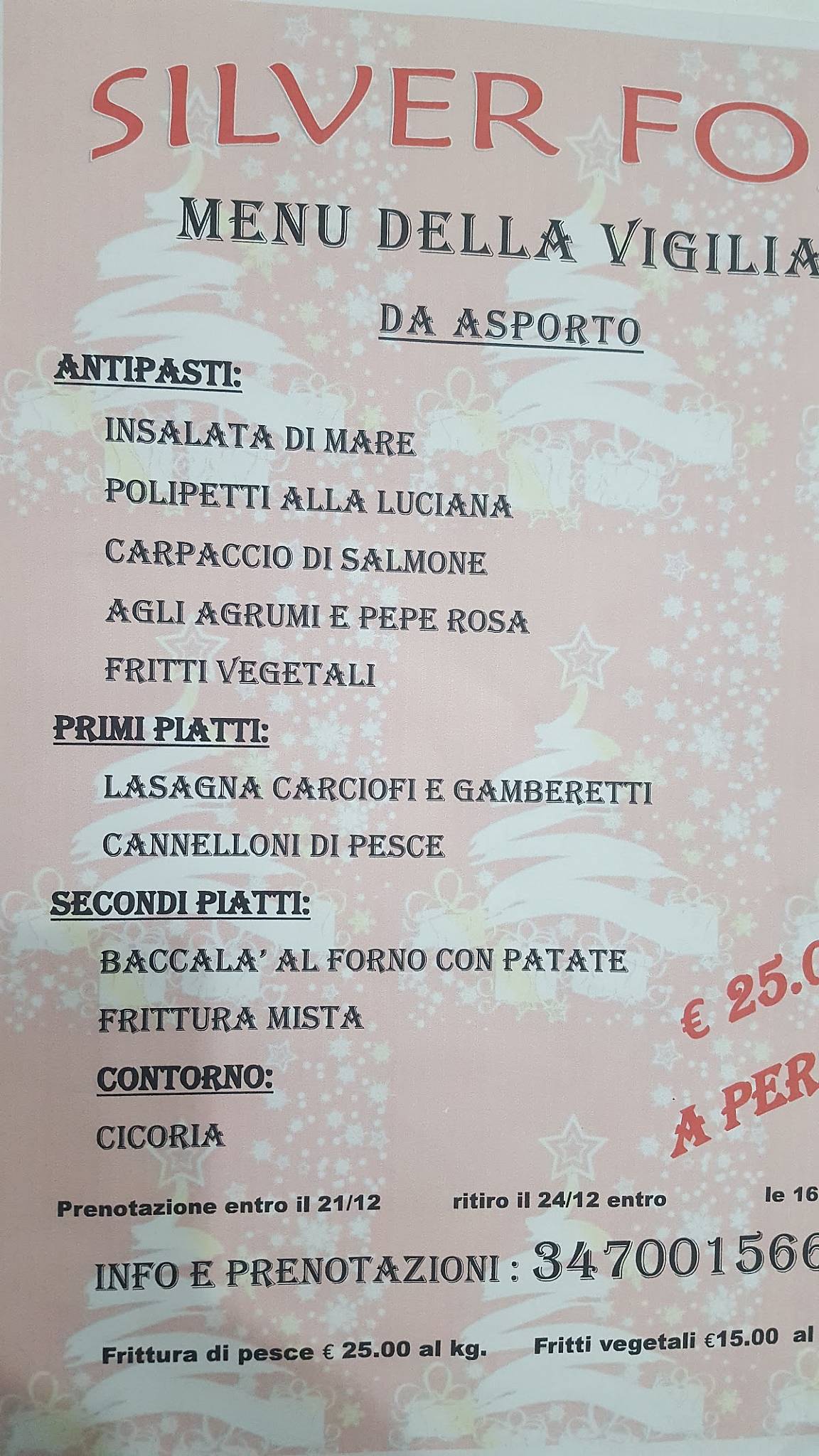Menu di SILVER FOX 