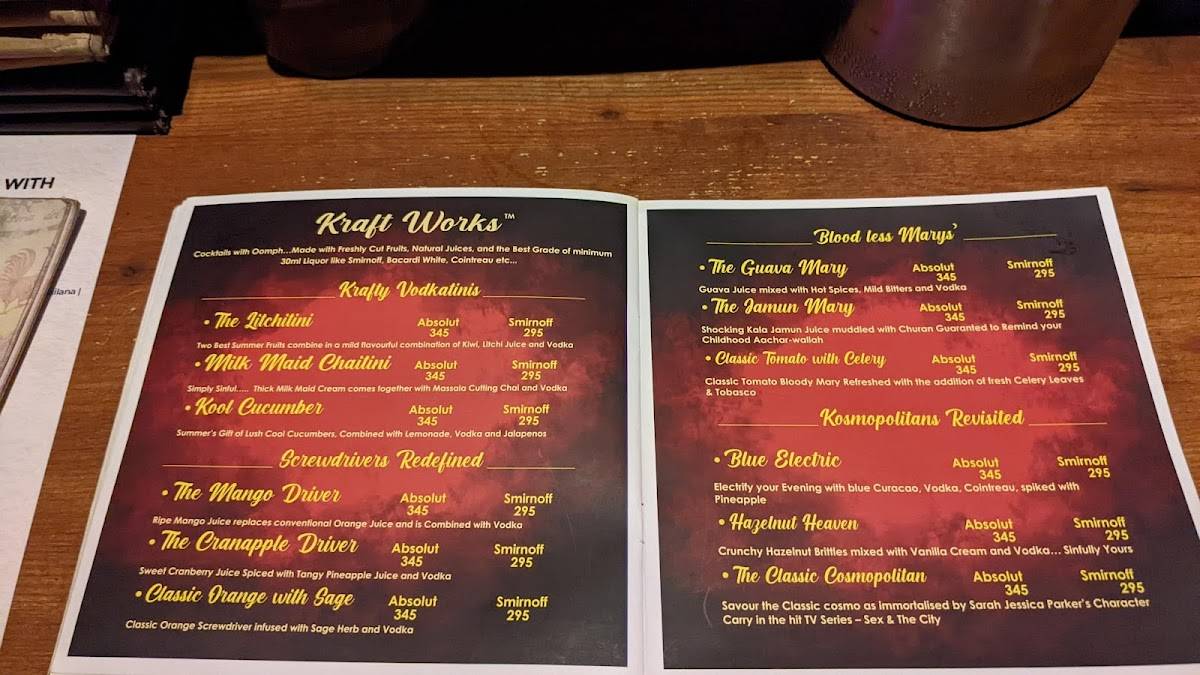 Menu at SLOSHED BY SPICE KRAFT, Kolkata