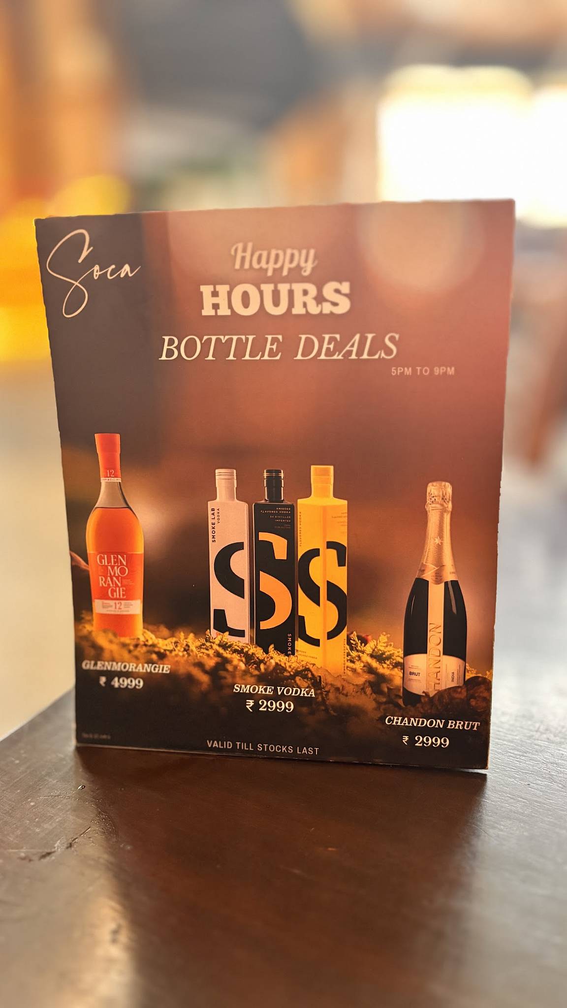 SOCA - Brewery & Lounge menu
