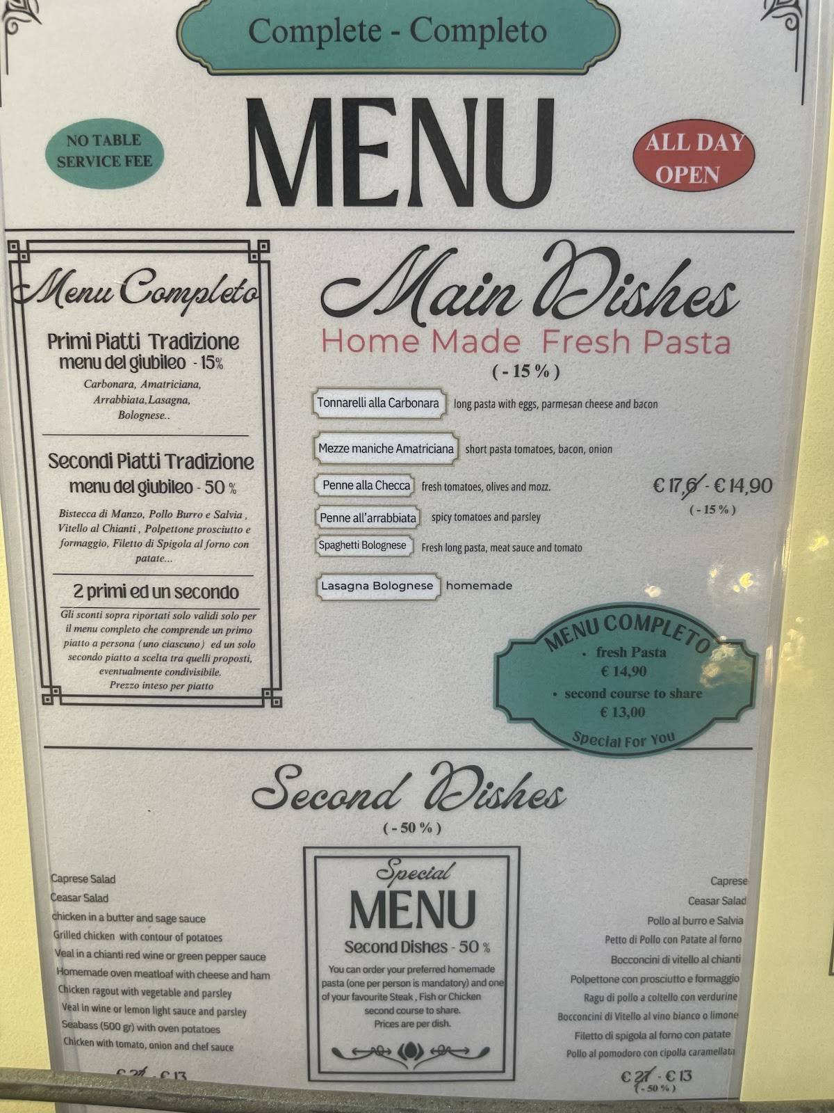 Menu di SPAGHETTO'S 