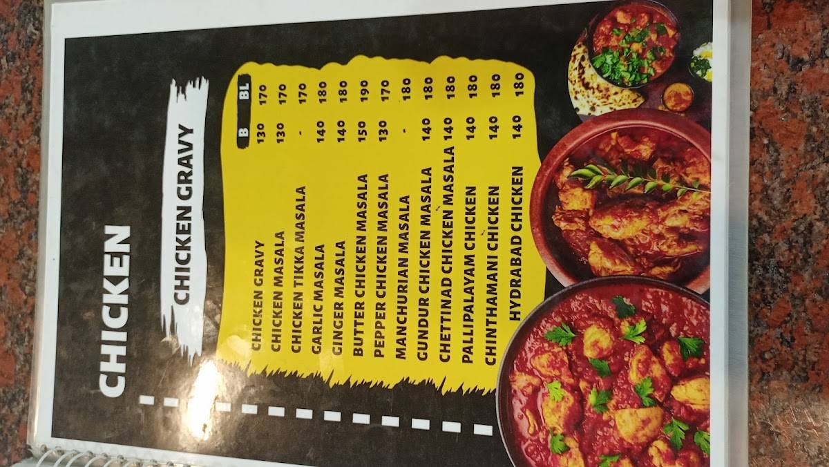 SS Family Restaurant menu