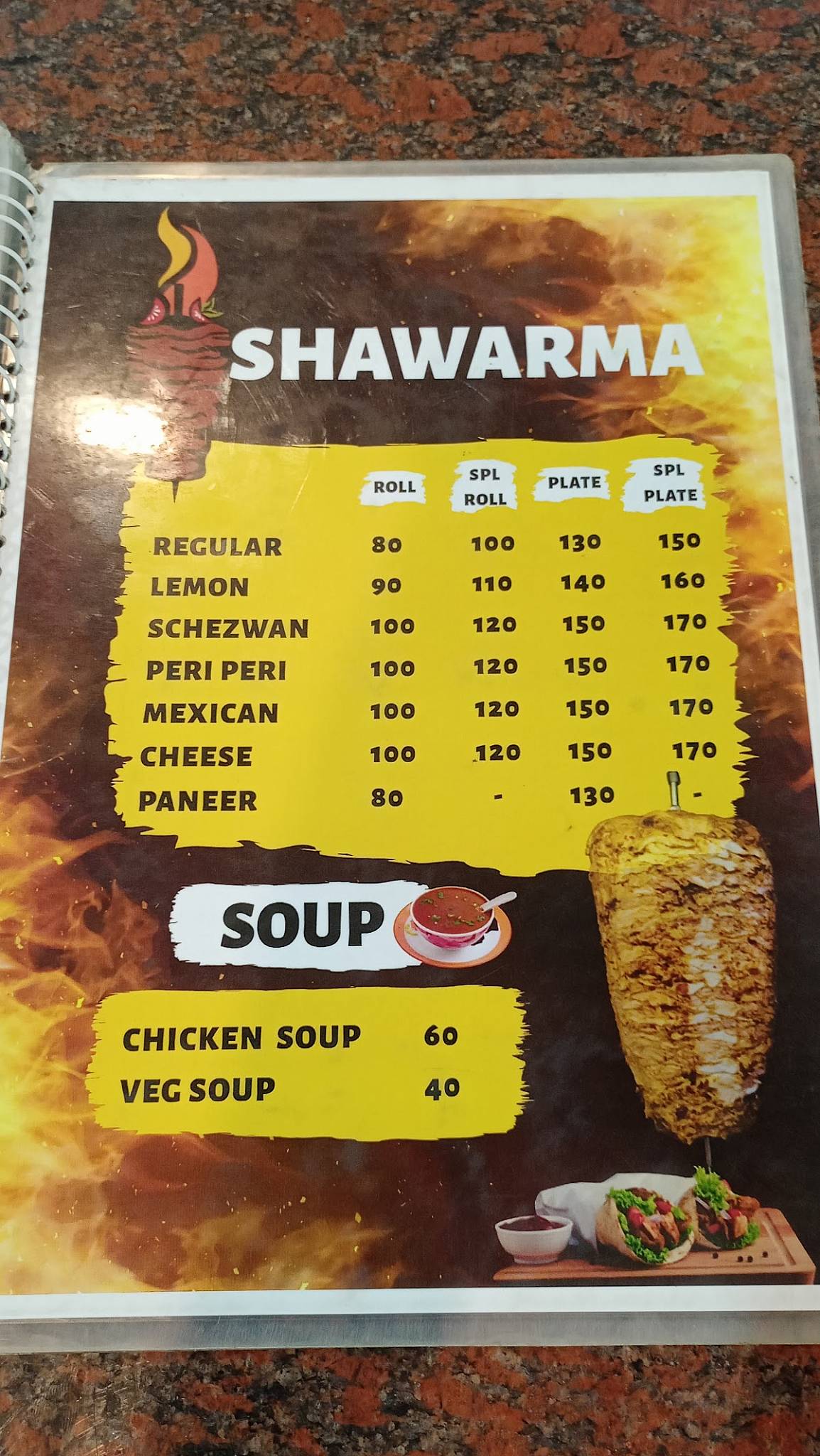 SS Family Restaurant menu