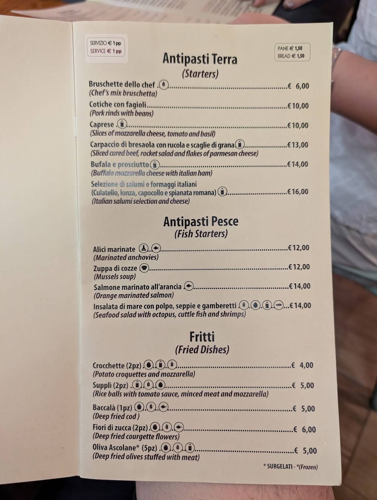 Menu di STRADAROMANA Pizza & Grill 